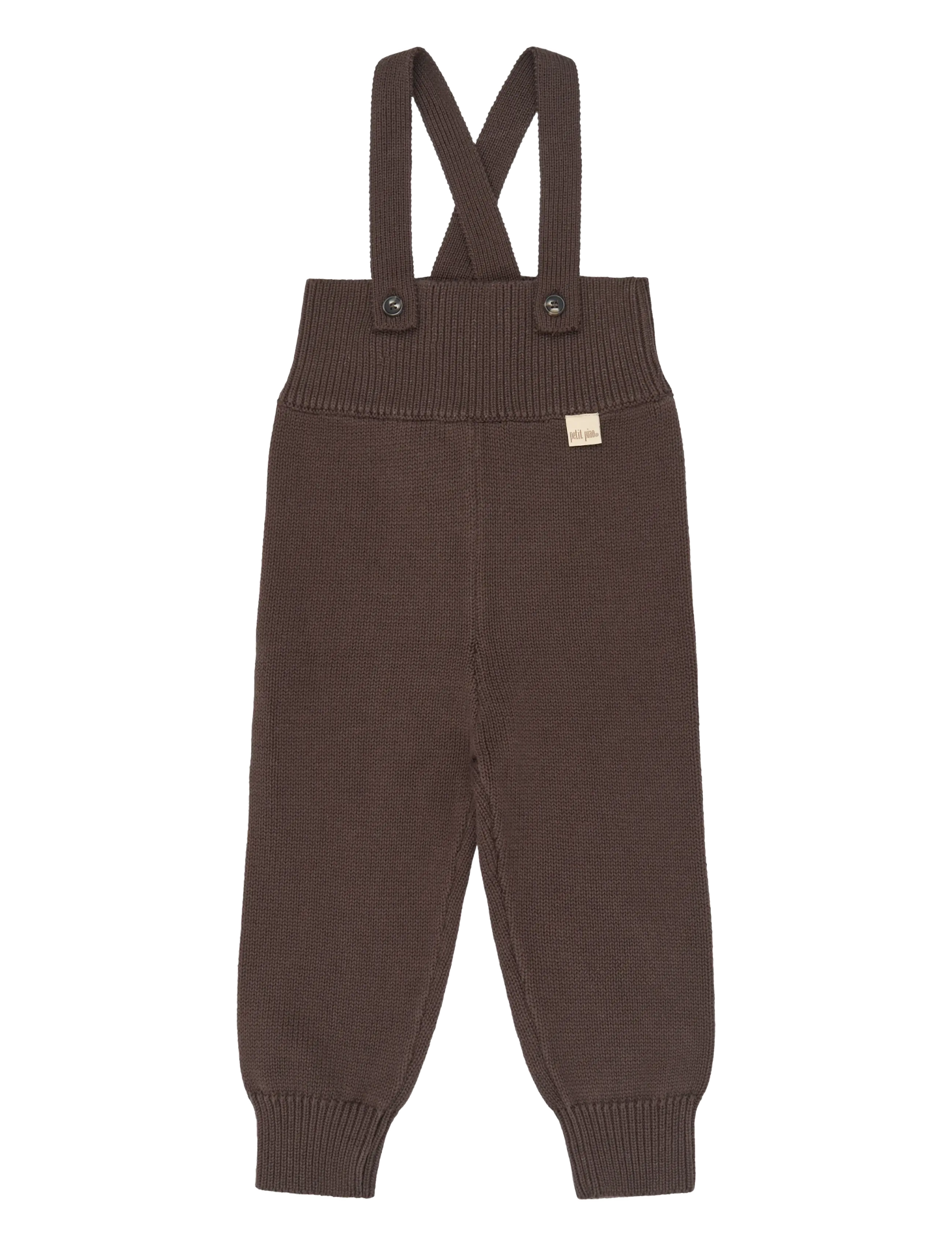 Petit Piao PPDag High Strap Knit Pants - Nach Größe einkaufen - CHESTNUT / brown