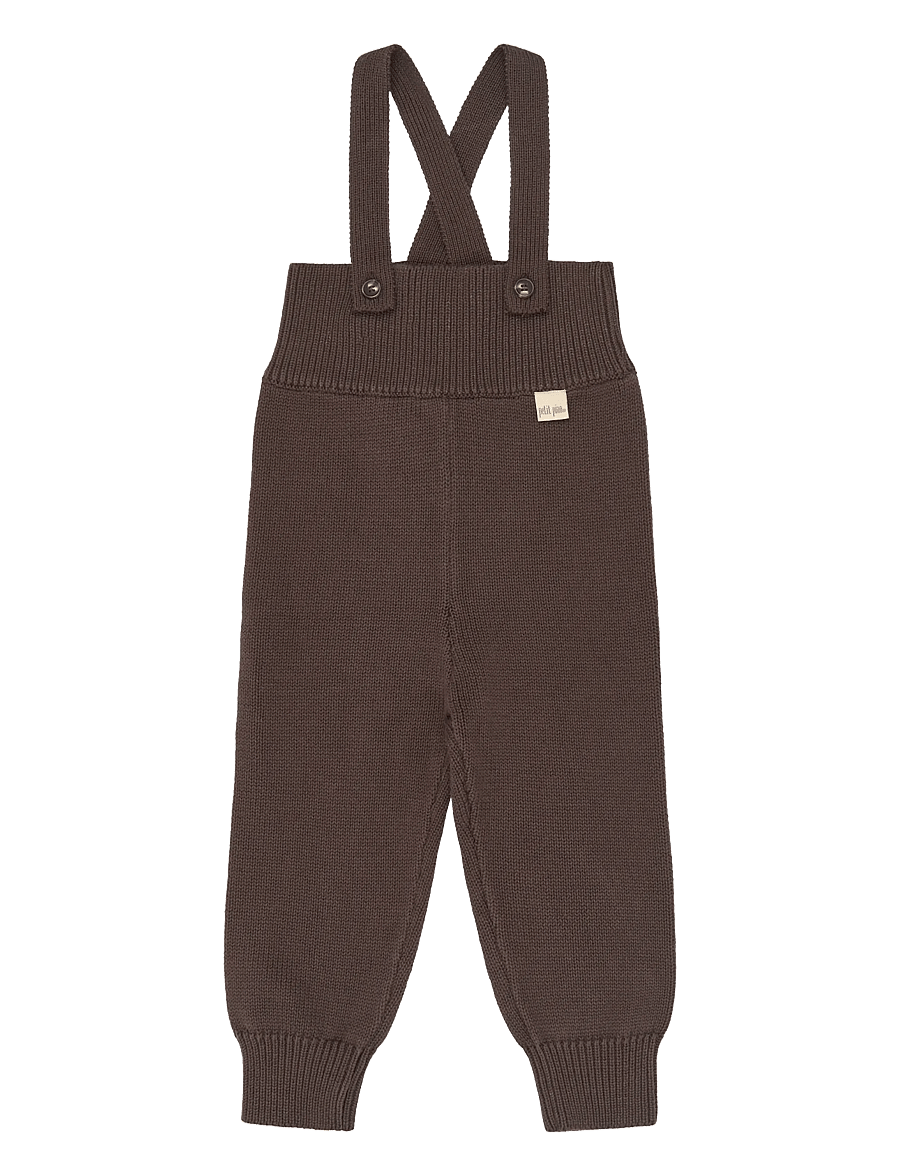 Petit Piao - PPDag High Strap Knit Pants - overalls - chestnut - 0