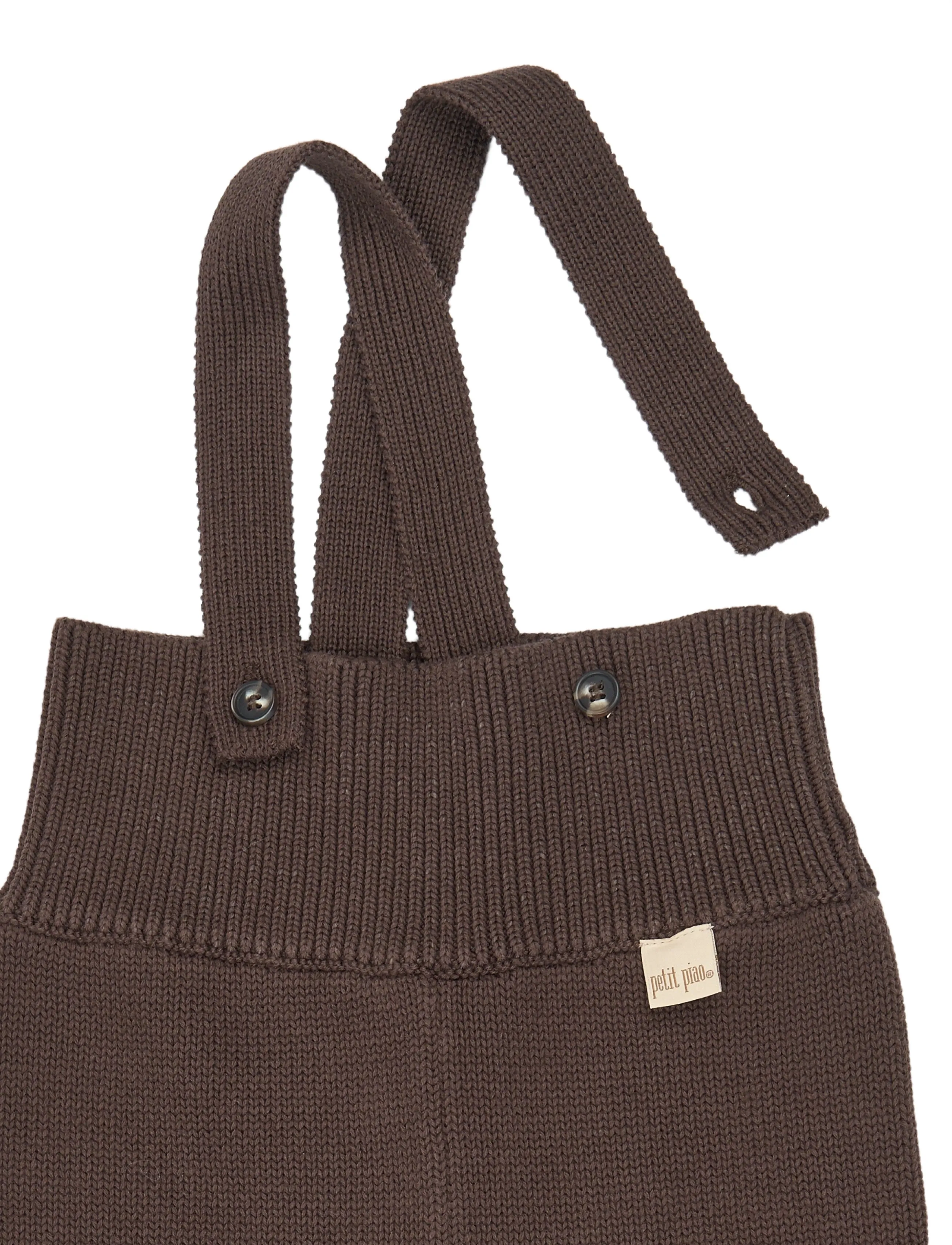Petit Piao - PPDag High Strap Knit Pants - overalls - chestnut - 2