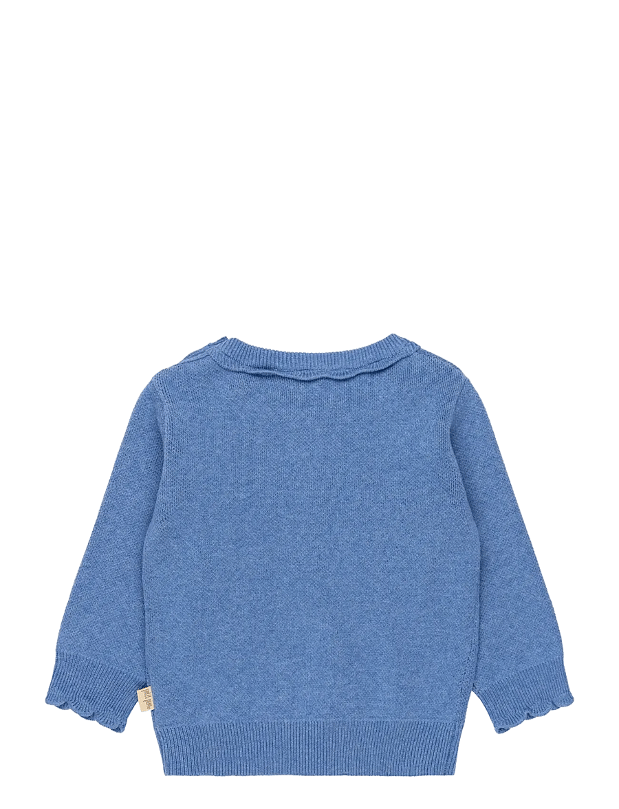 Petit Piao - PPEllen Knit Pullover - stickade tröjor - stonewash - 1