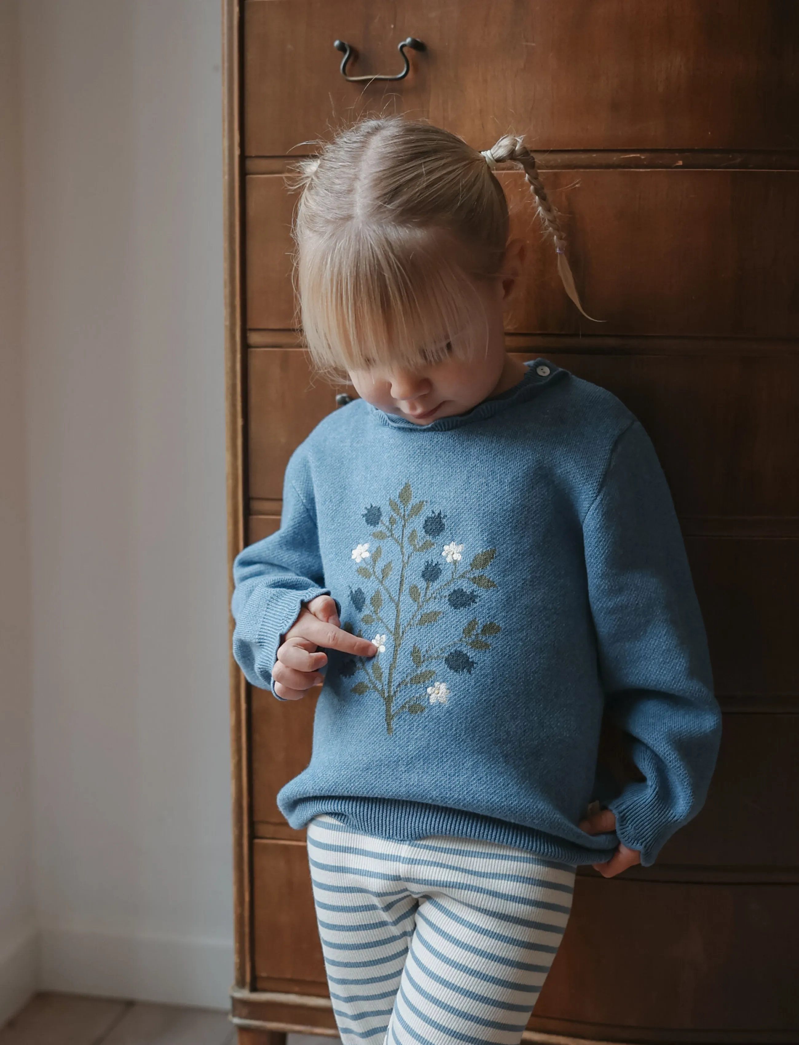 Petit Piao PPEllen Knit Pullover - Topid - STONEWASH / blue