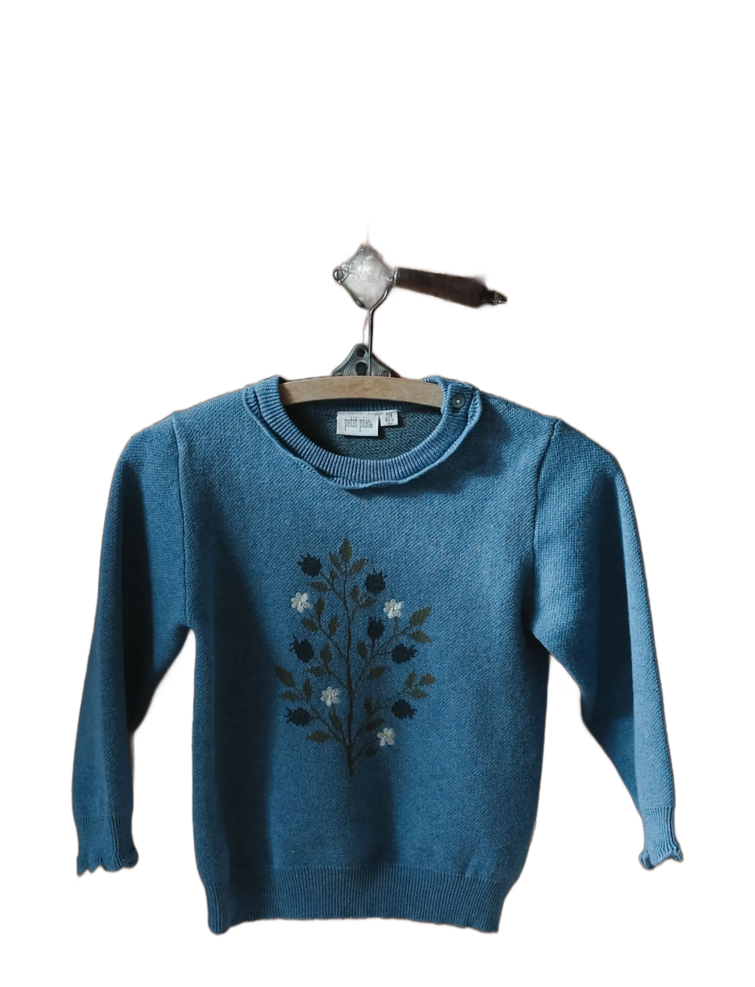 Petit Piao - PPEllen Knit Pullover - stickade tröjor - stonewash - 2