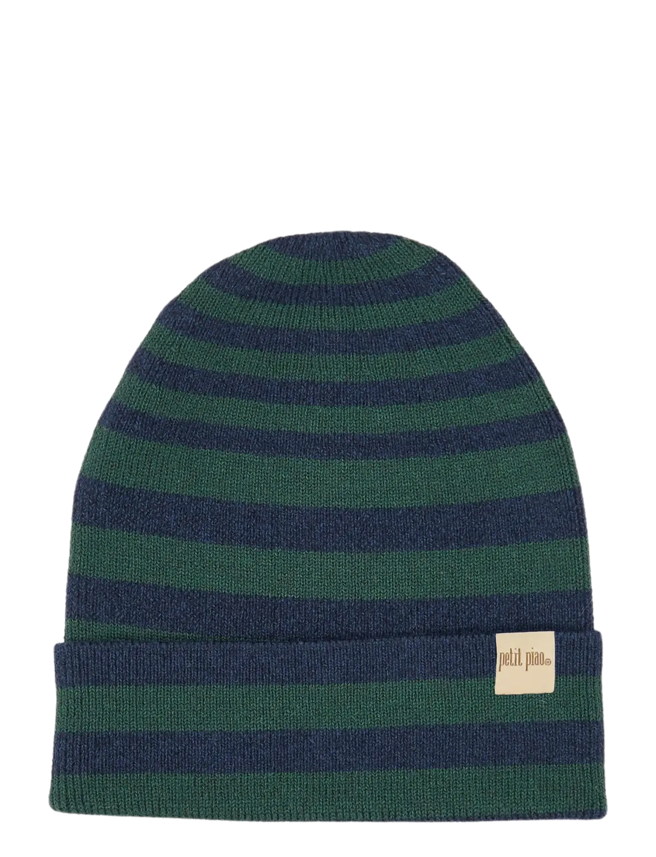 Petit Piao PPElliot Knit Hat - Beanies - TREKKING GREEN STRIPED / green