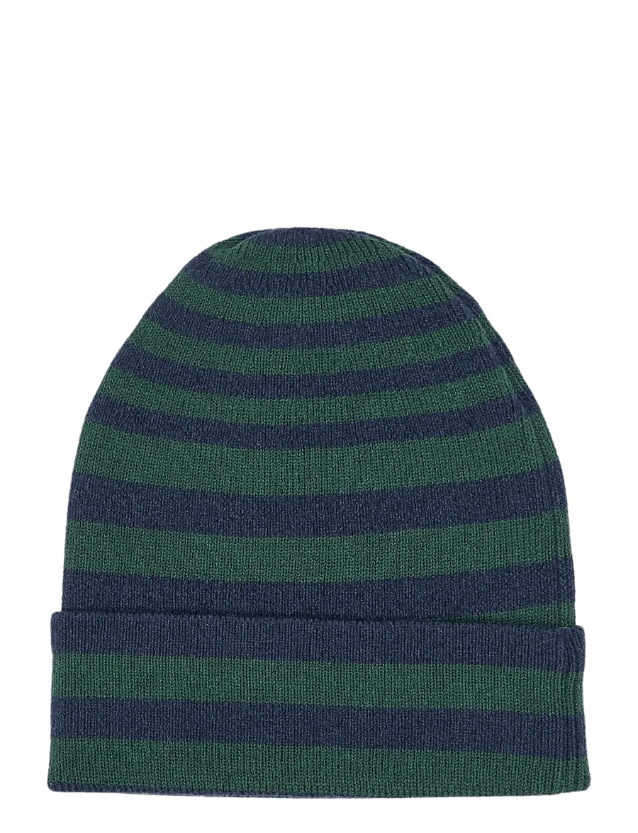 Petit Piao - PPElliot Knit Hat - wintermützen - trekking green striped - 1