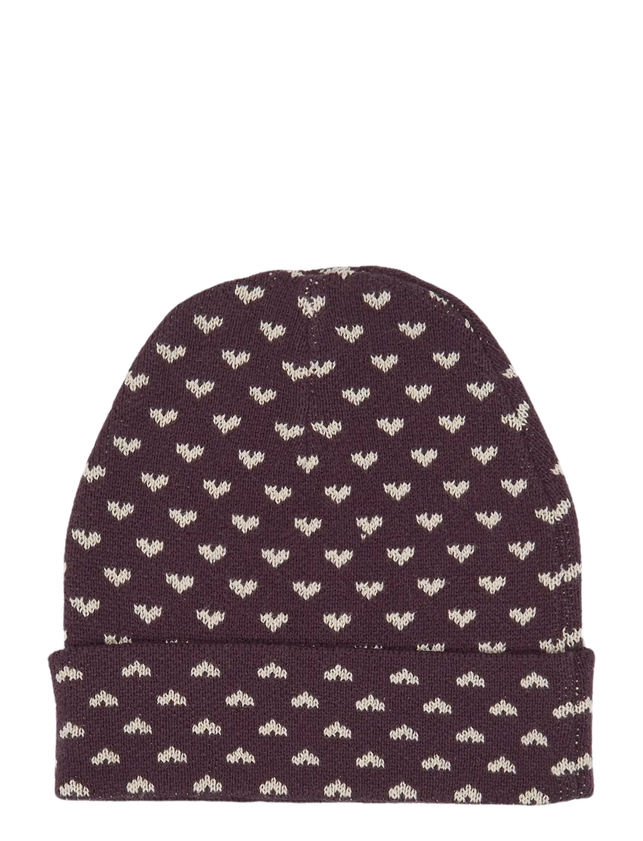 Petit Piao - PPGedel Heart Knit Hat - babymützen - huckleberry heart aop - 1