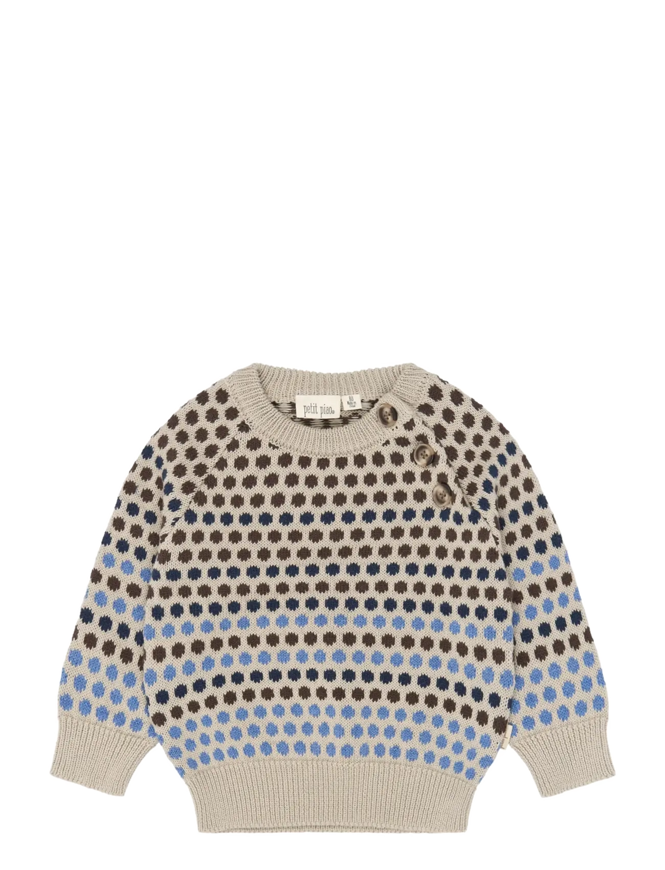 Petit Piao PPGeller Knit Pullover - Stickat - FOG / grey