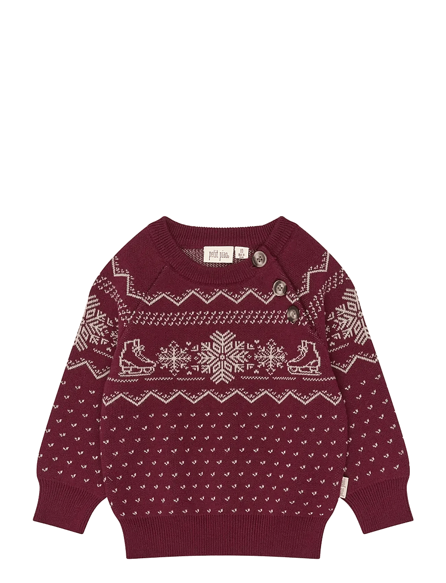 Petit Piao - PPGinger Knit Pullover - pullover - syrah - 0