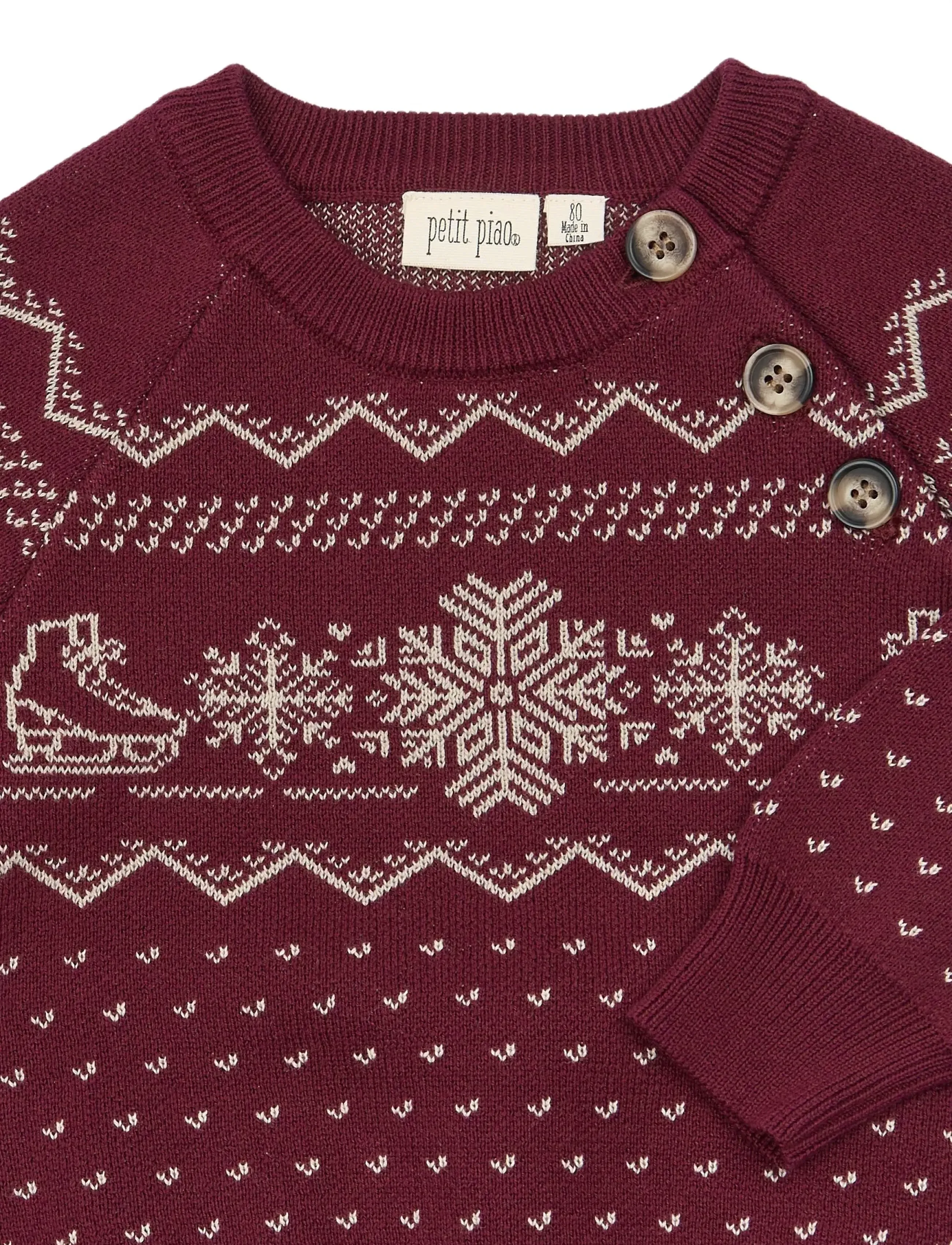 Petit Piao - PPGinger Knit Pullover - pullover - syrah - 2
