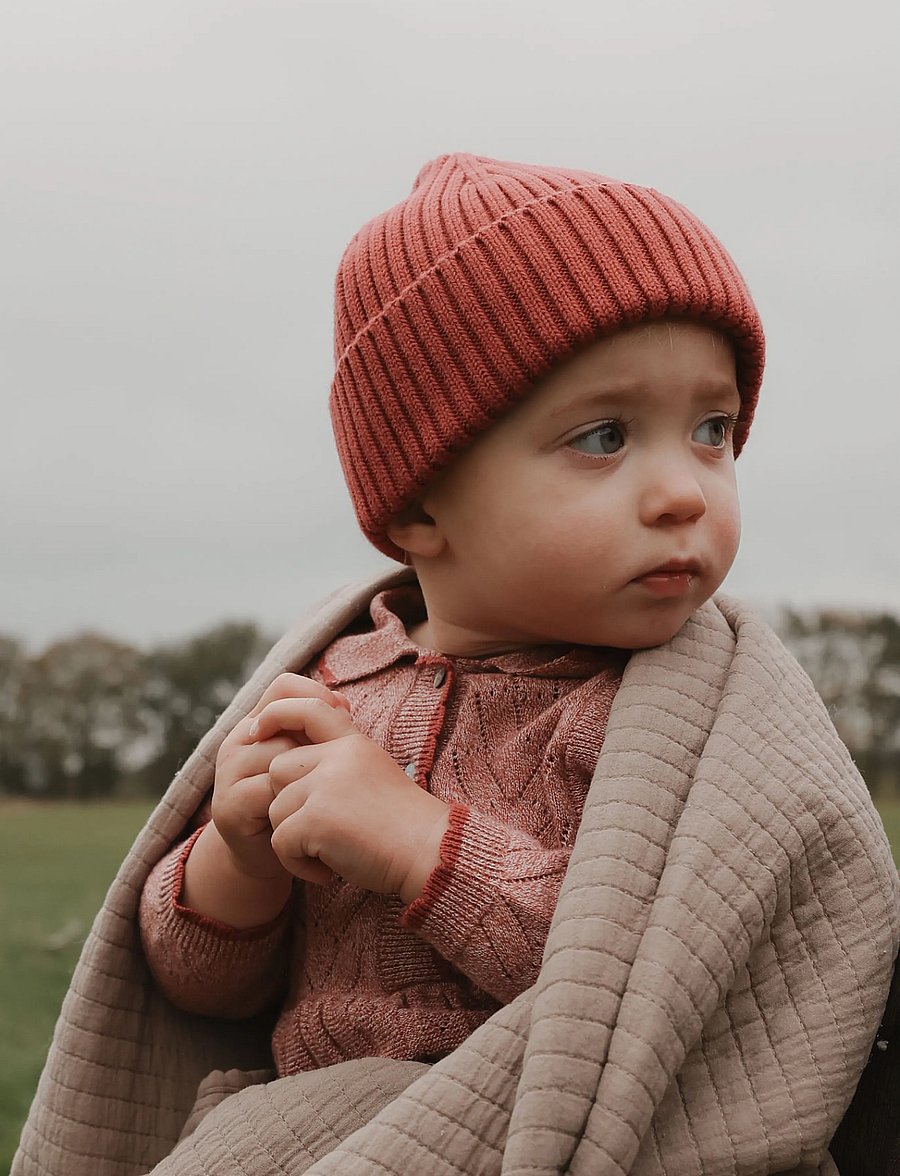 Petit Piao - PPDanner Knit Hat - babyhuer - rose brown - 3