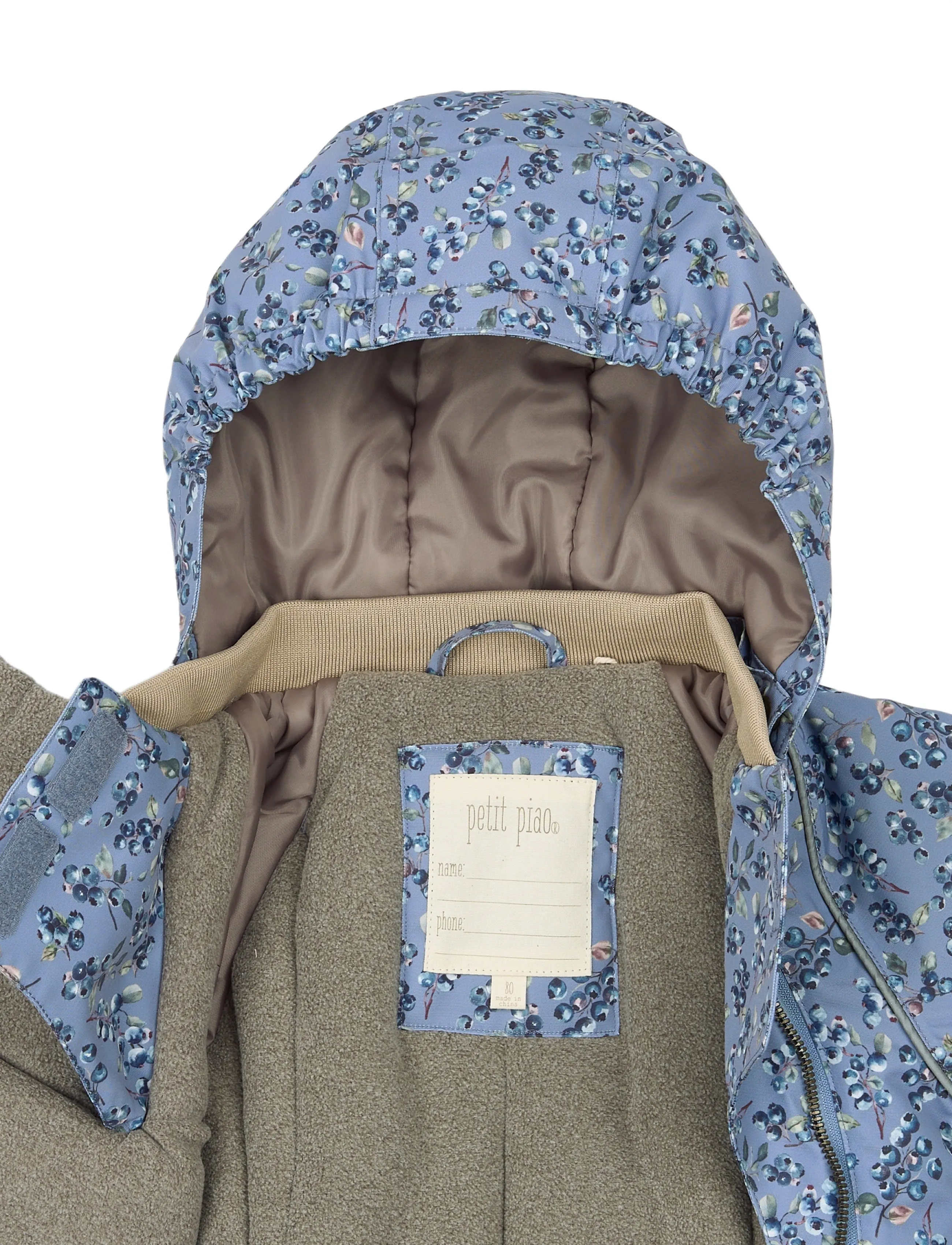 Petit Piao - PPDard Winter Jacket - thermo jackets - stonewash blueberry aop - 2