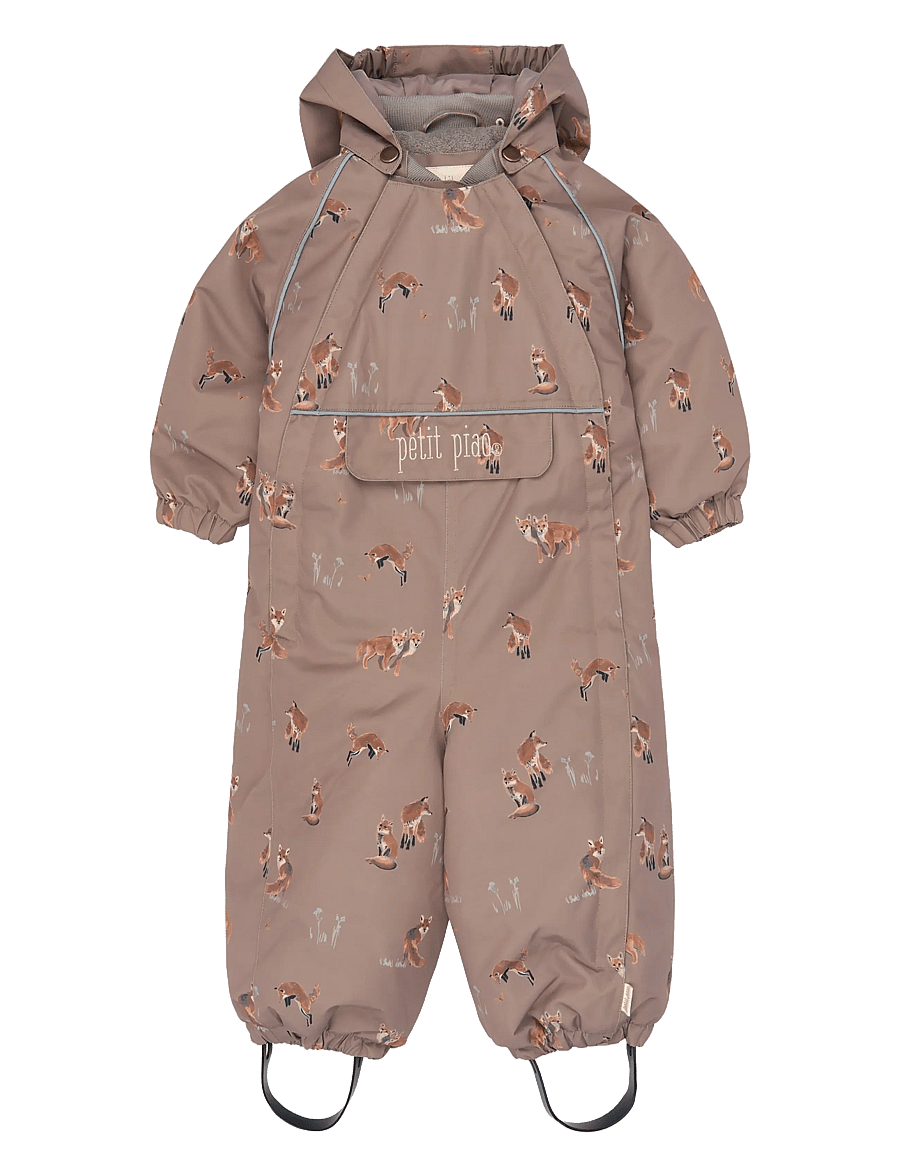 Petit Piao - PPDard Snowsuit - schneeanzug - fossil fox aop - 0