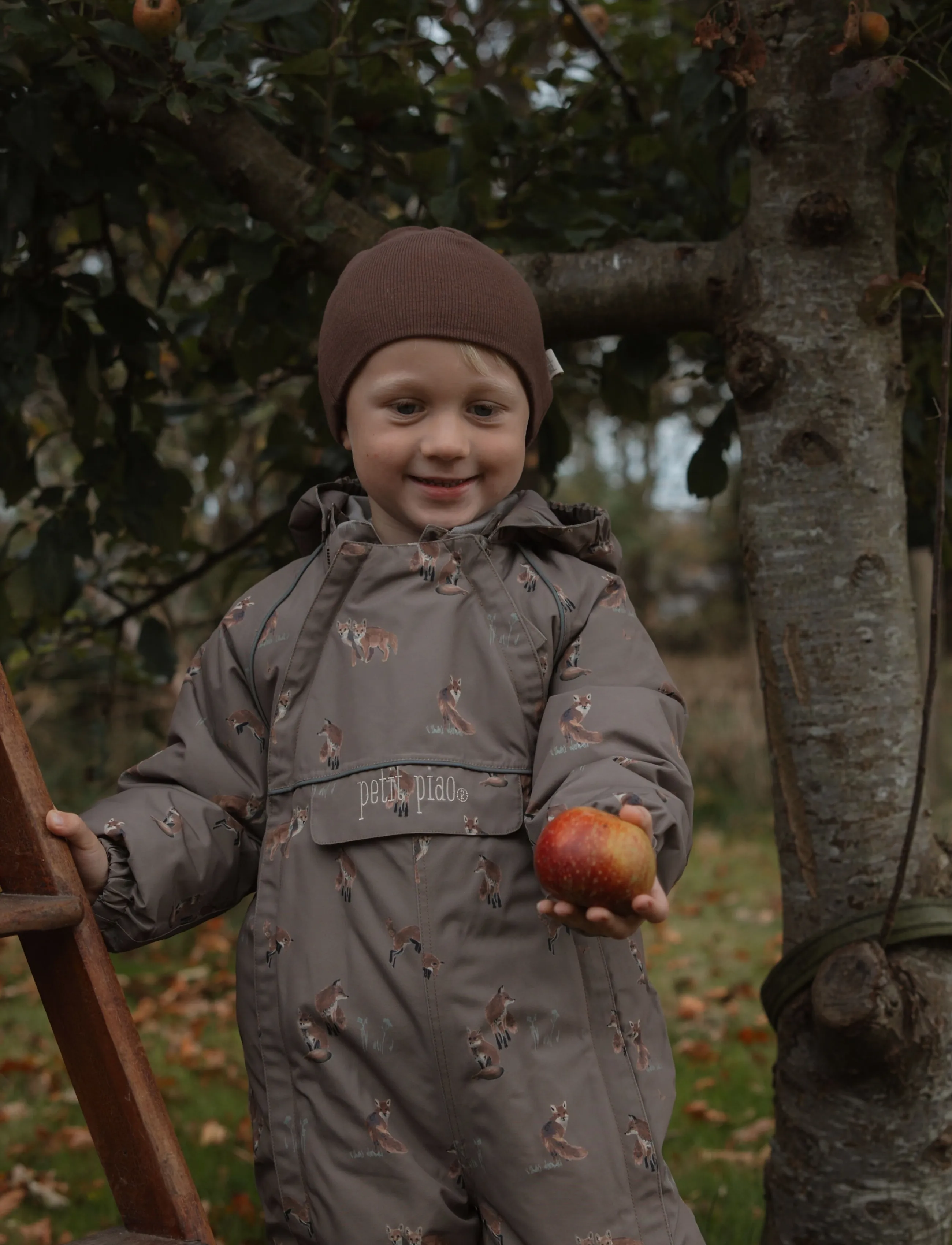 Petit Piao - PPDard Snowsuit - schneeanzug - fossil fox aop - 0