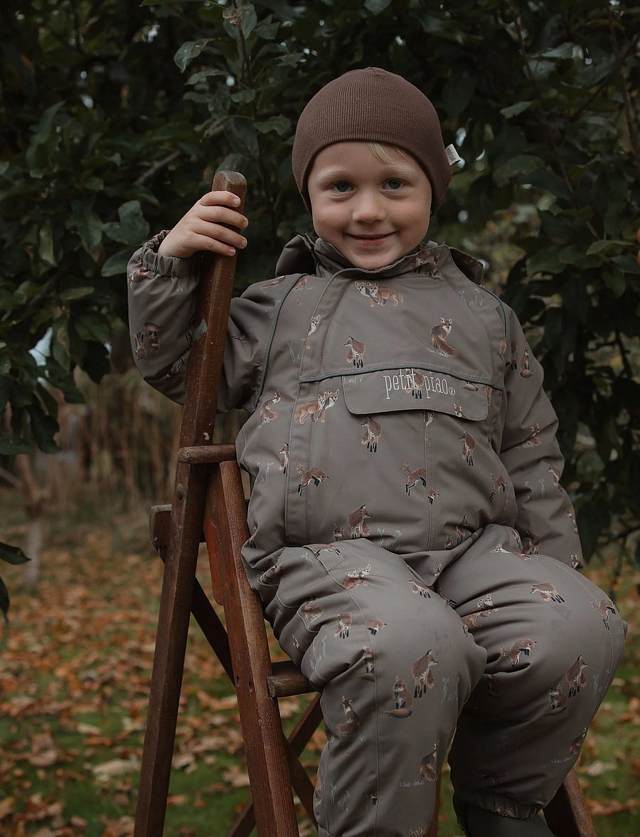 Petit Piao - PPDard Snowsuit - schneeanzug - fossil fox aop - 3
