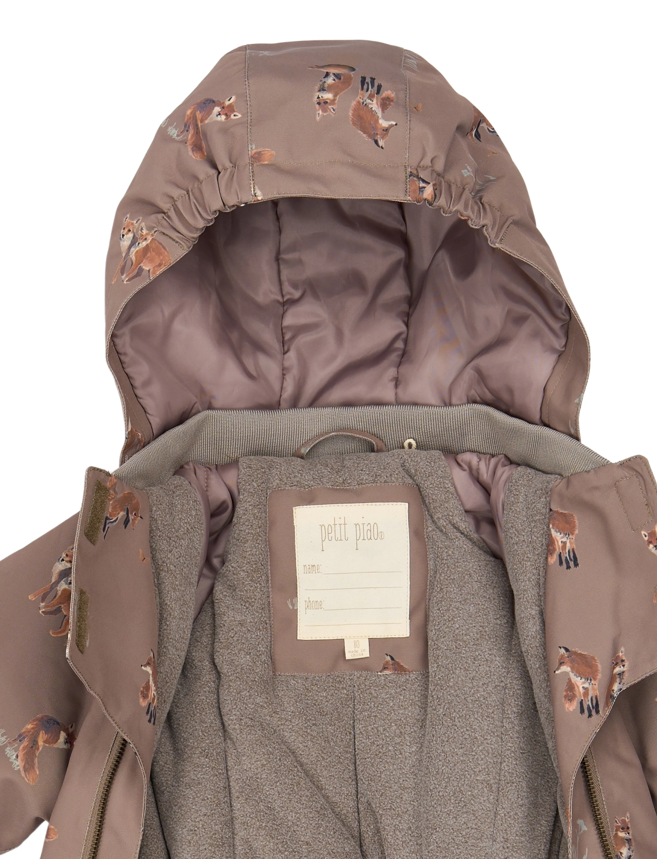 Petit Piao - PPDard Snowsuit - snowsuit - fossil fox aop - 2