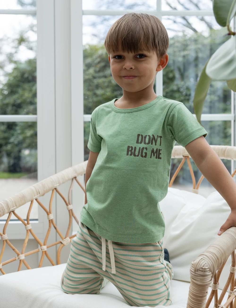 Petit Piao - T-shirt S/S Motif - kurzärmelige - granite green - 4