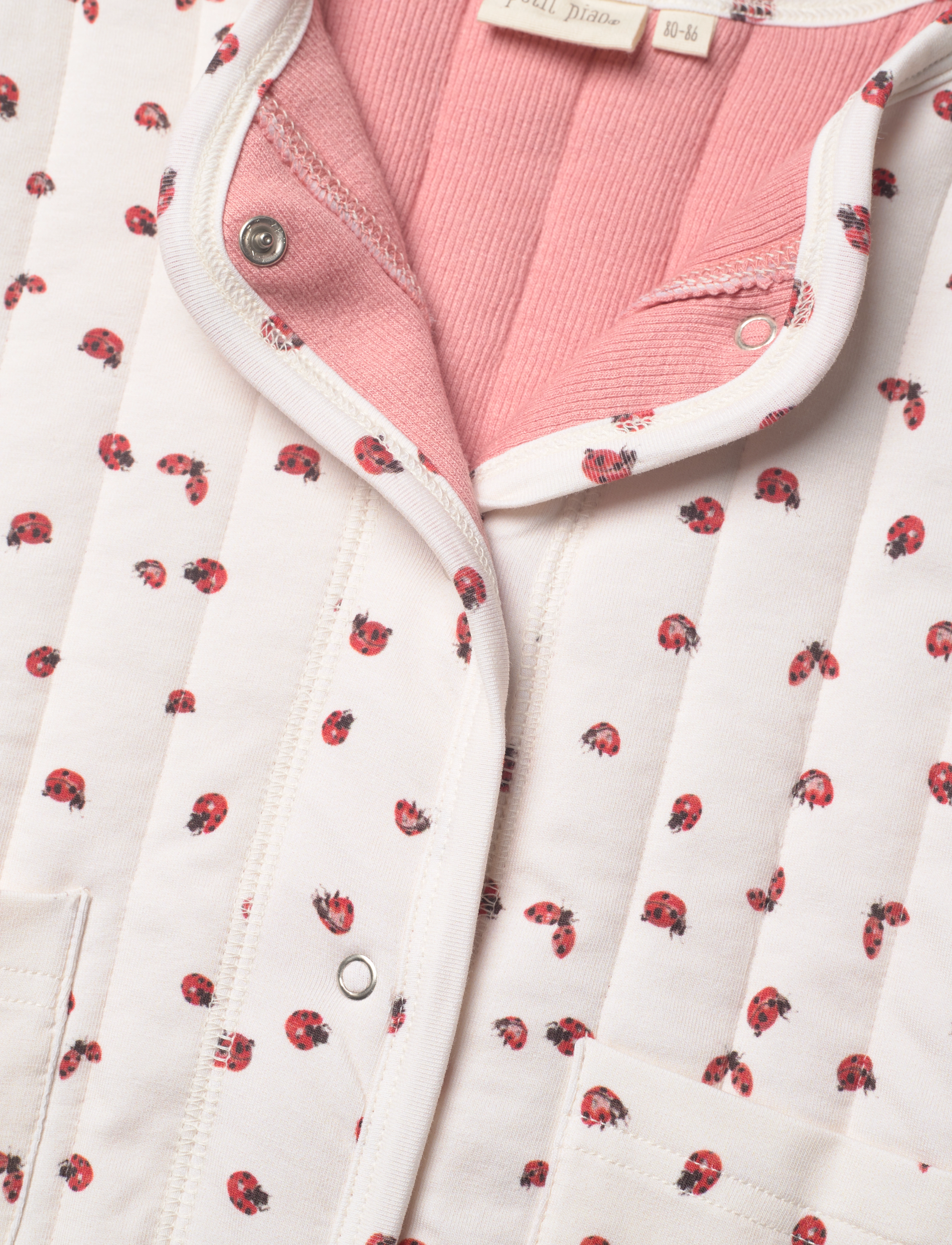 Petit Piao - Quilted Jacket Printed - ladybug - 2