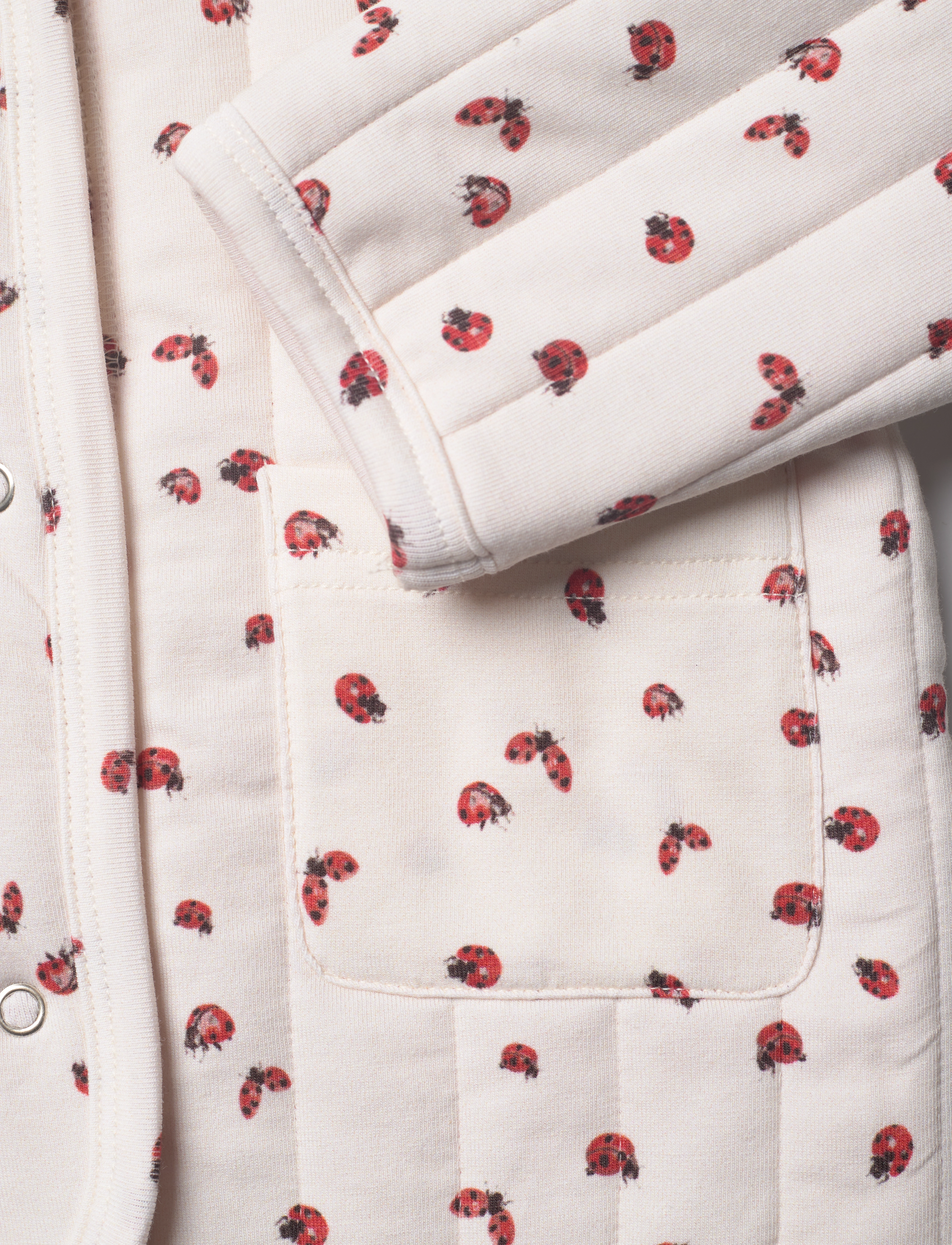 Petit Piao - Quilted Jacket Printed - ladybug - 3