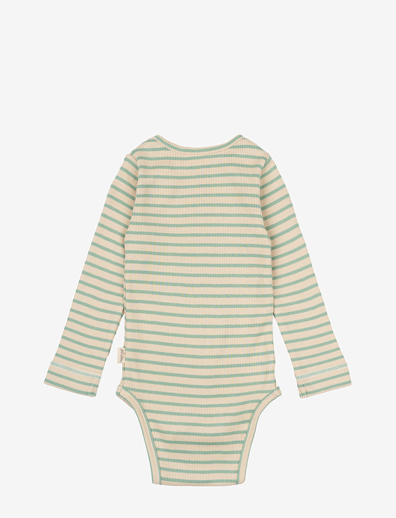 Petit Piao - Body L/S Modal Striped - body z długimi rękawami - granite green/dark off white - 1