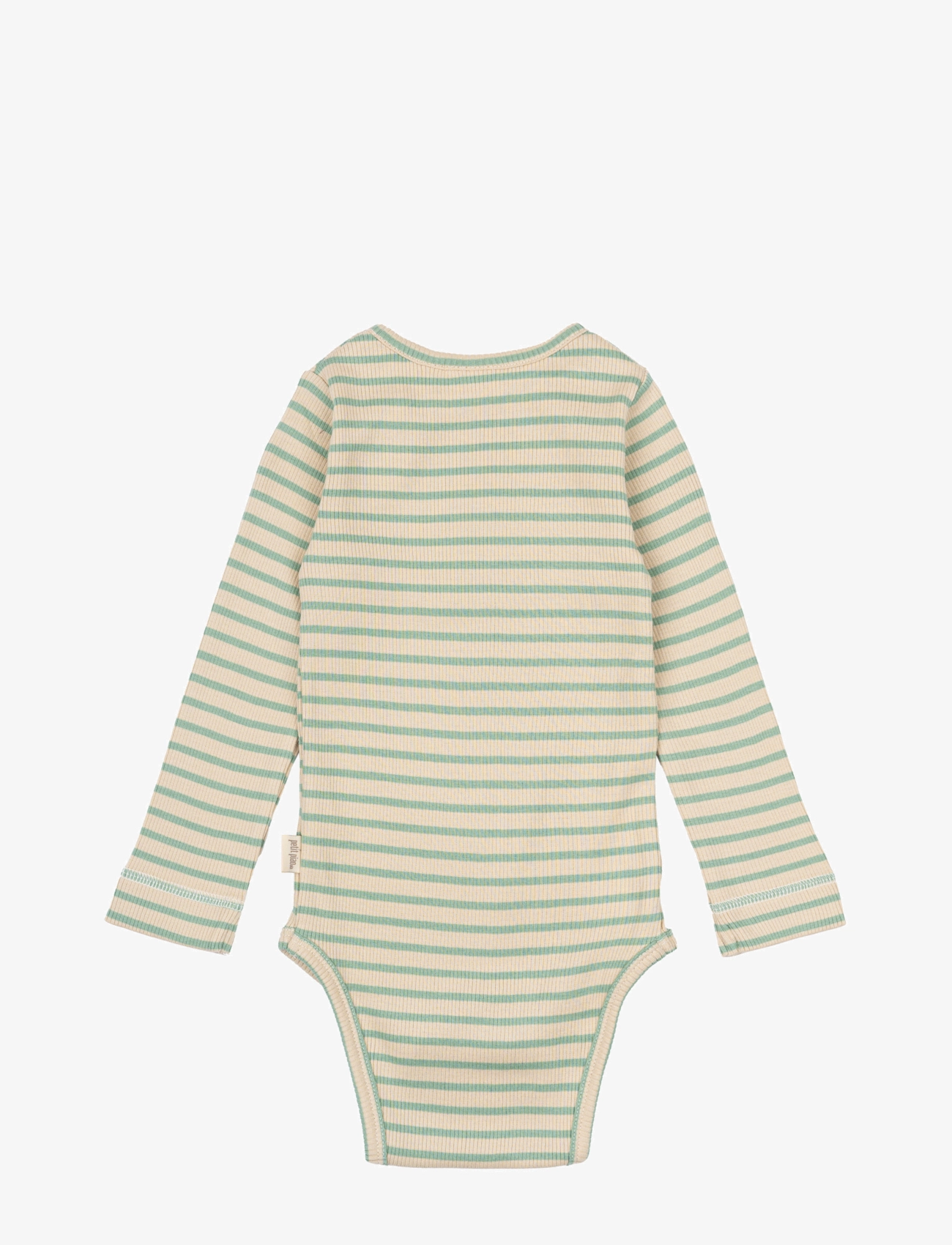 Petit Piao - Body L/S Modal Striped - granite green/dark off white - 1