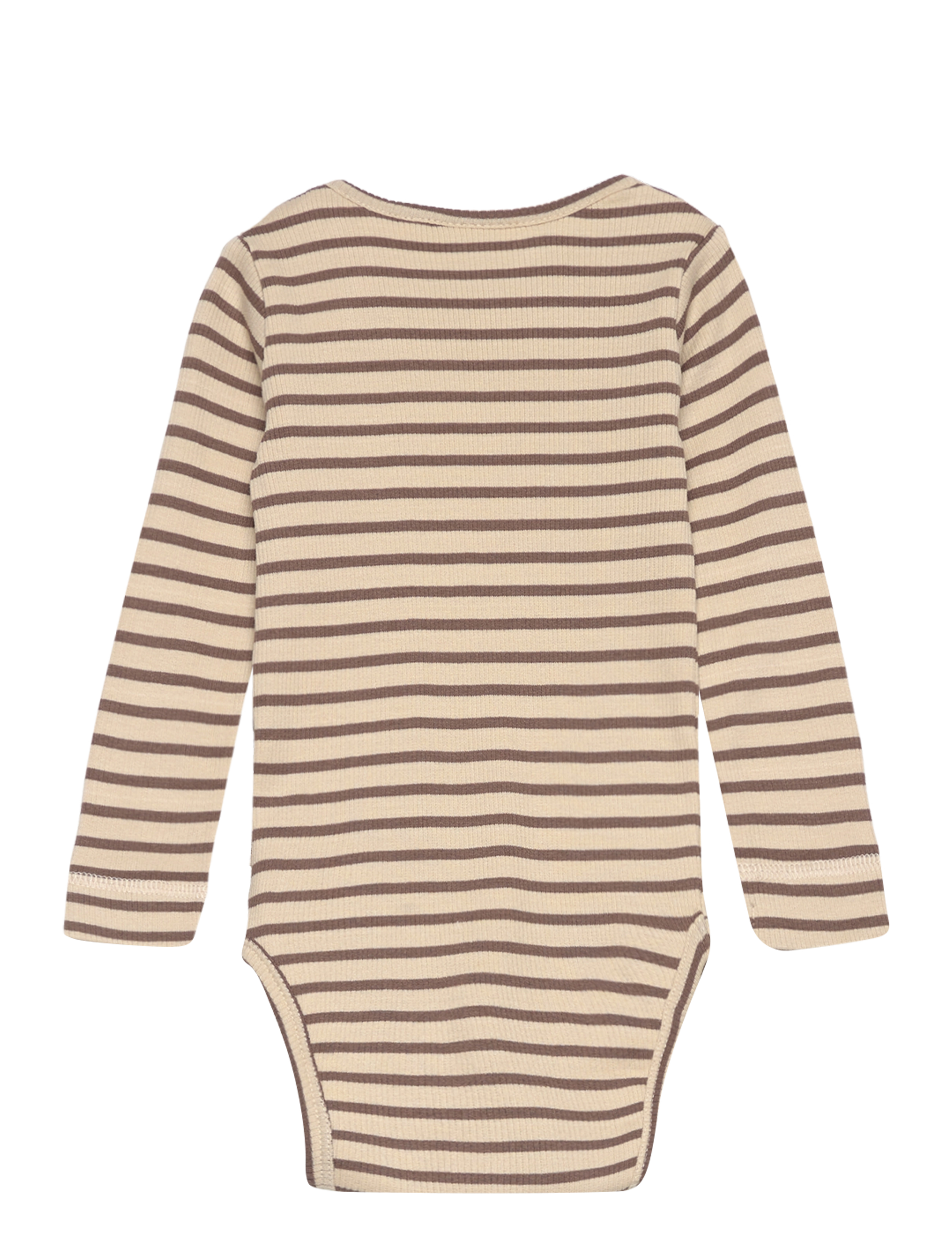 Petit Piao - Body L/S Modal Striped - chocolate brown/dark off white - 1