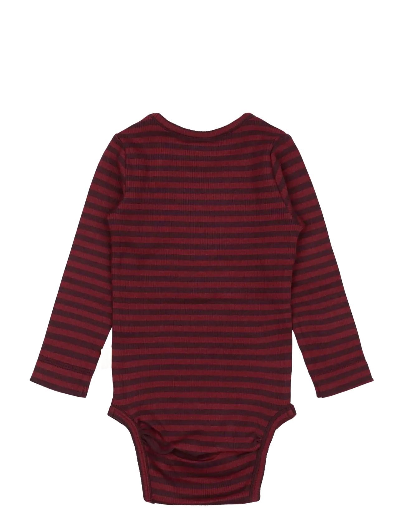 Petit Piao - Body L/S Modal Striped - dark grape/biking red - 1