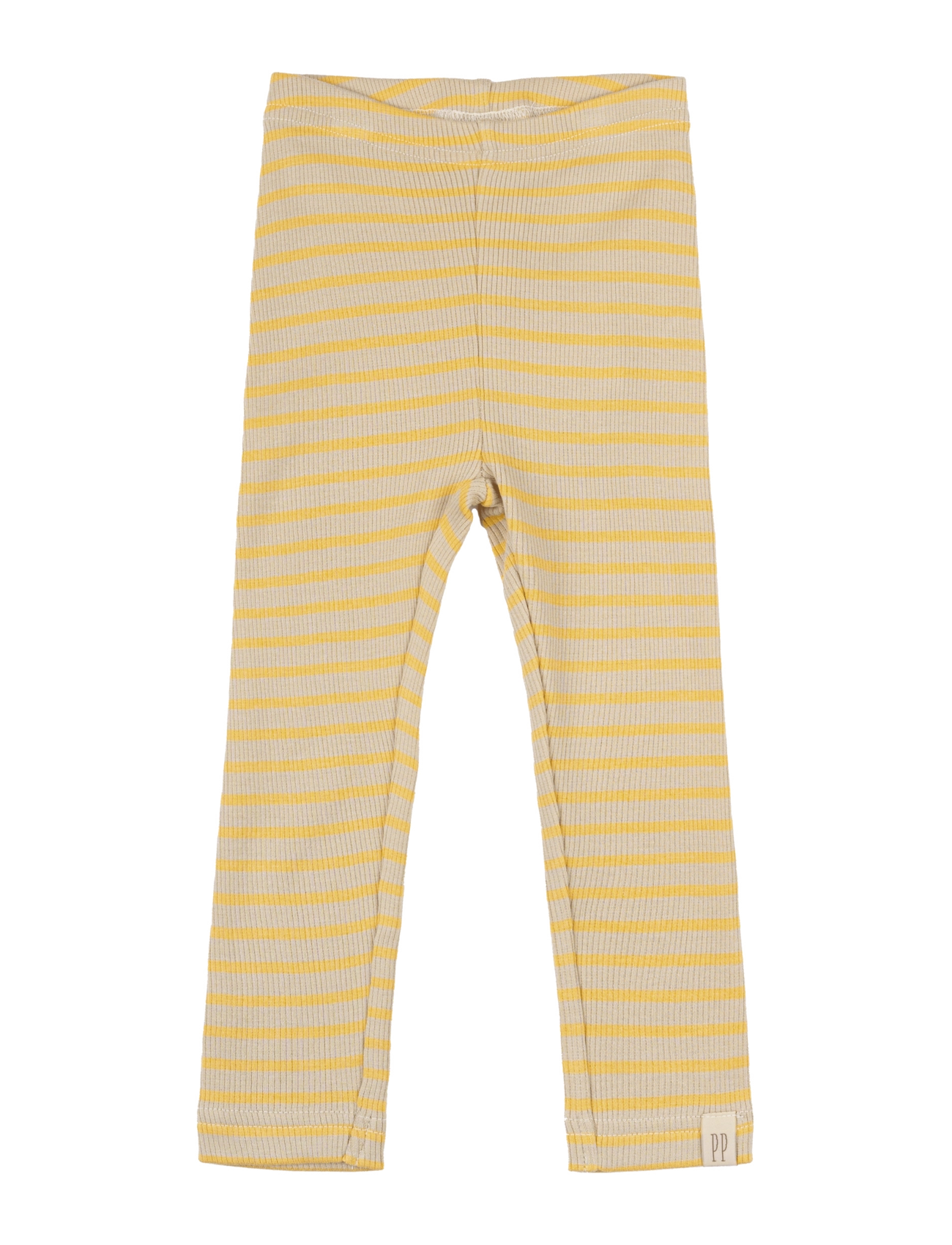 Petit Piao - Legging Modal Striped - laveste priser - yellow sun/dark off white - 1
