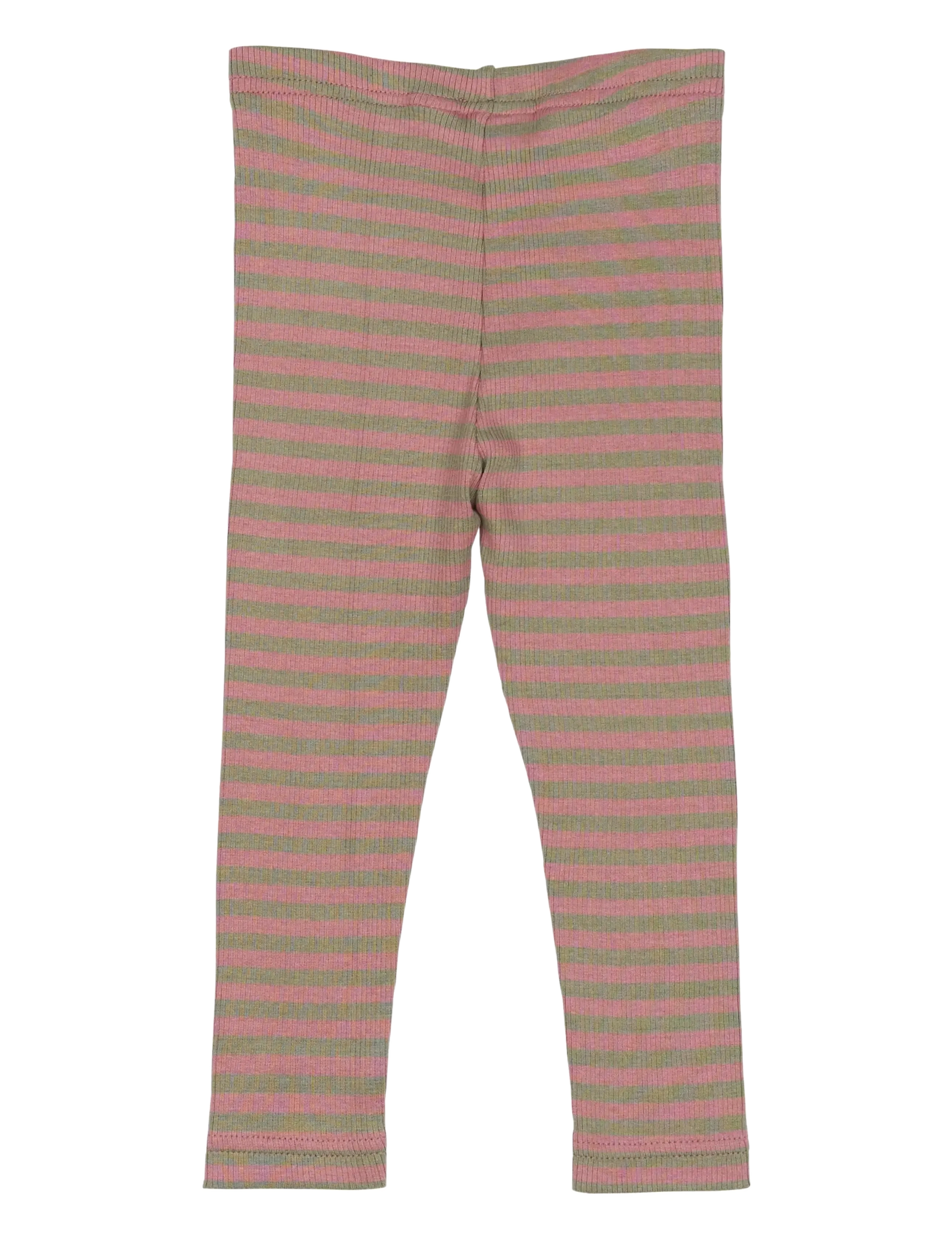 Petit Piao - Legging Modal Striped - laveste priser - nostalgic rose/dusty moss - 1
