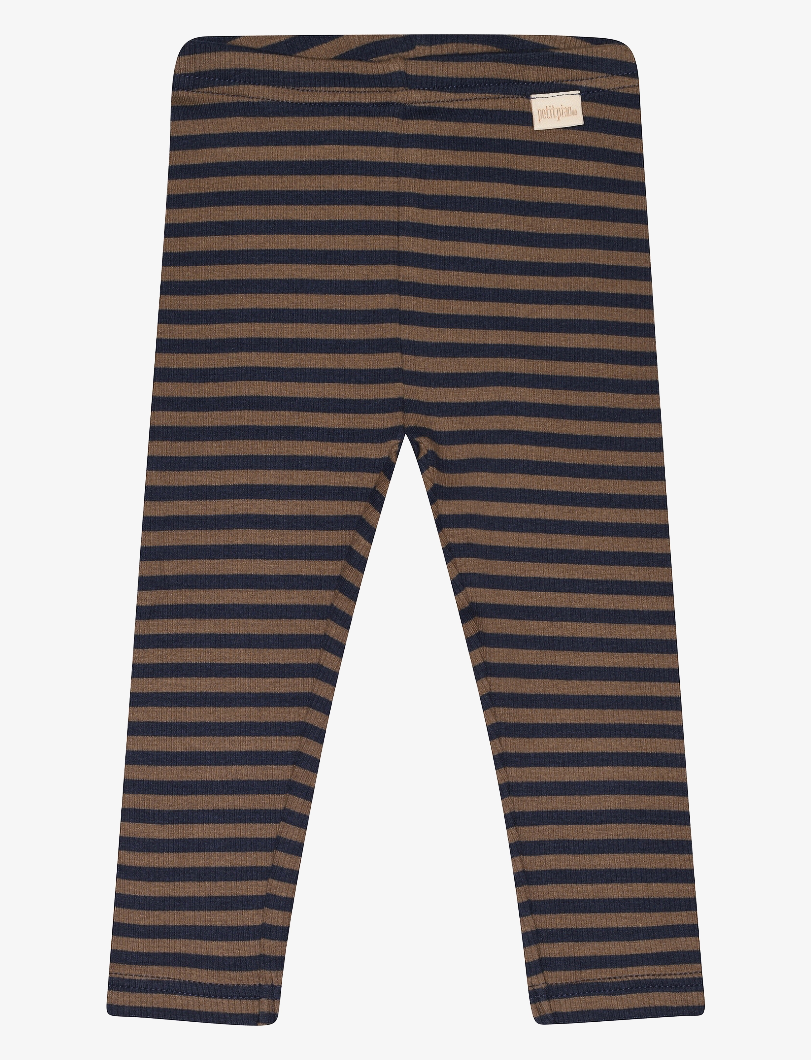 Petit Piao - Legging Modal Striped - laveste priser - chocolate brown/indigo plum stripe - 2
