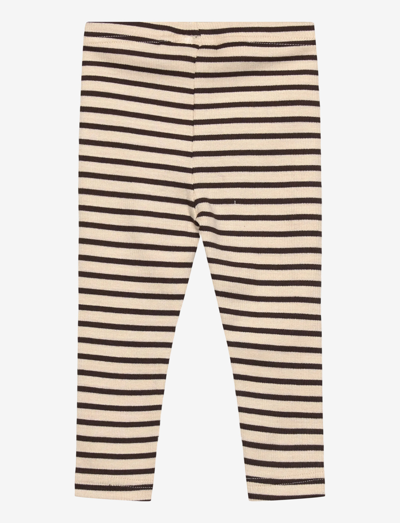 Petit Piao - Legging Modal Striped - leggings - coffee bean/off white - 1