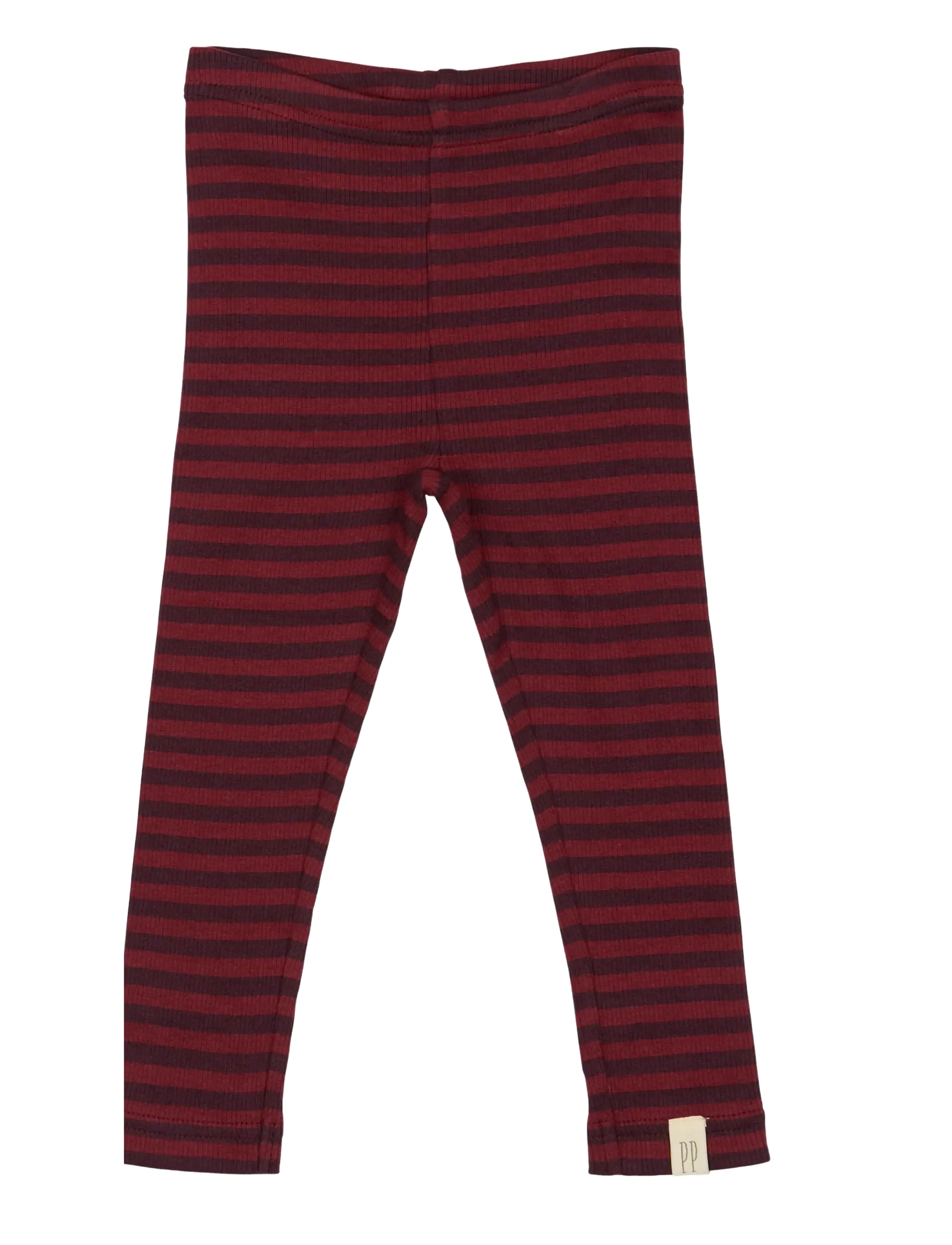 Petit Piao Legging Modal Striped - Underdele - DARK GRAPE/BIKING RED / multi