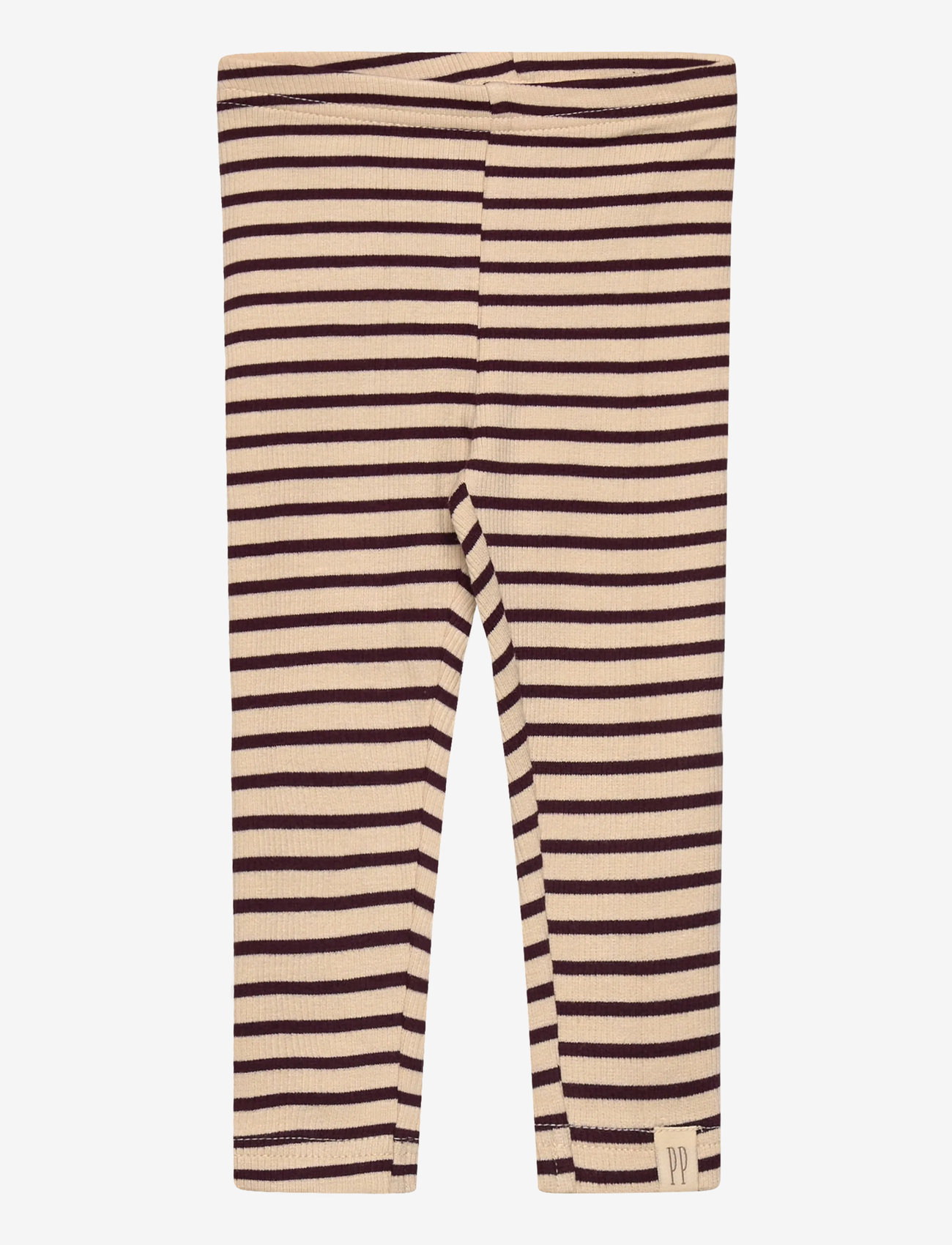 Petit Piao - Legging Modal Striped - leggings - dark grape/off white - 0