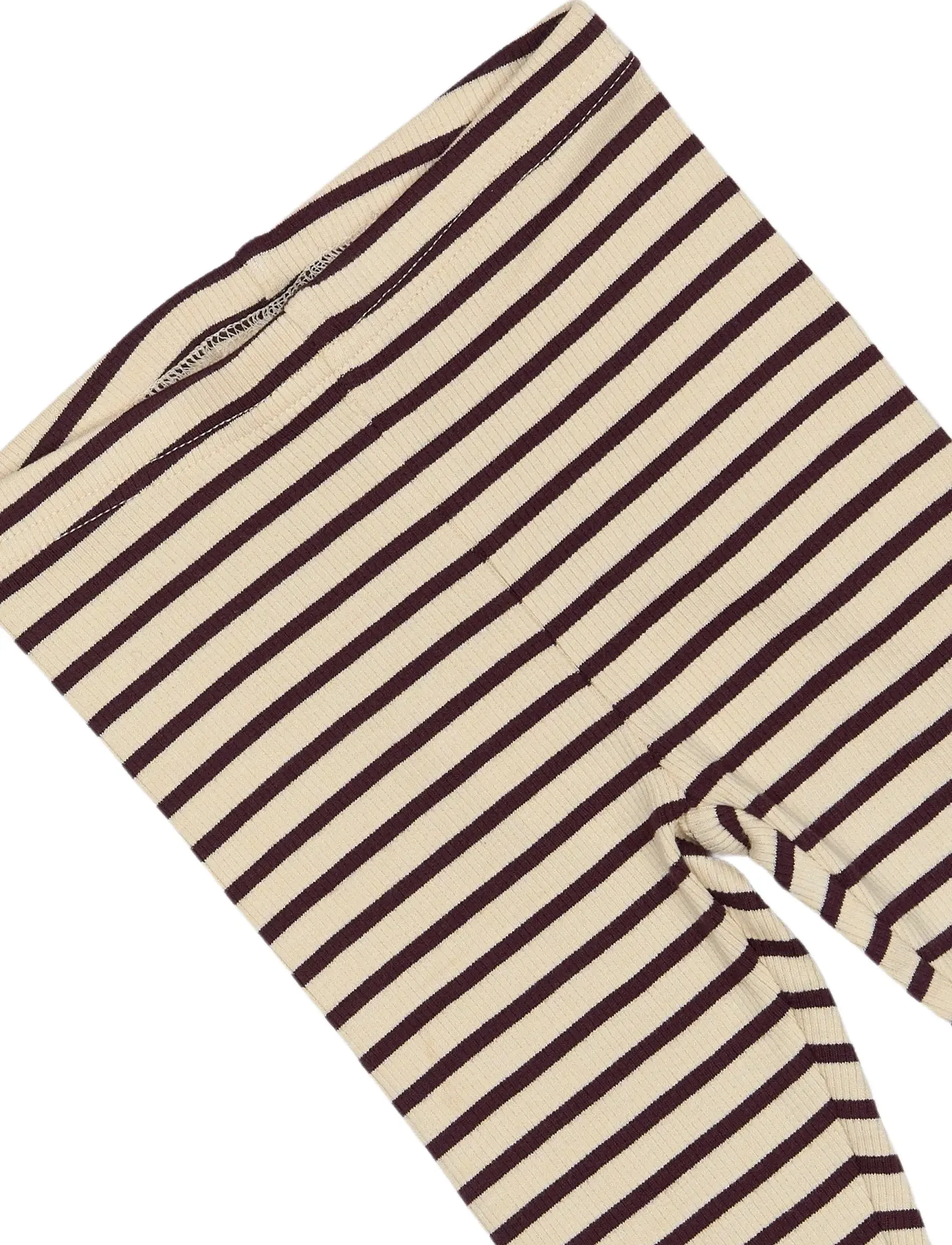 Petit Piao - Legging Modal Striped - leggings - dark grape/off white - 2