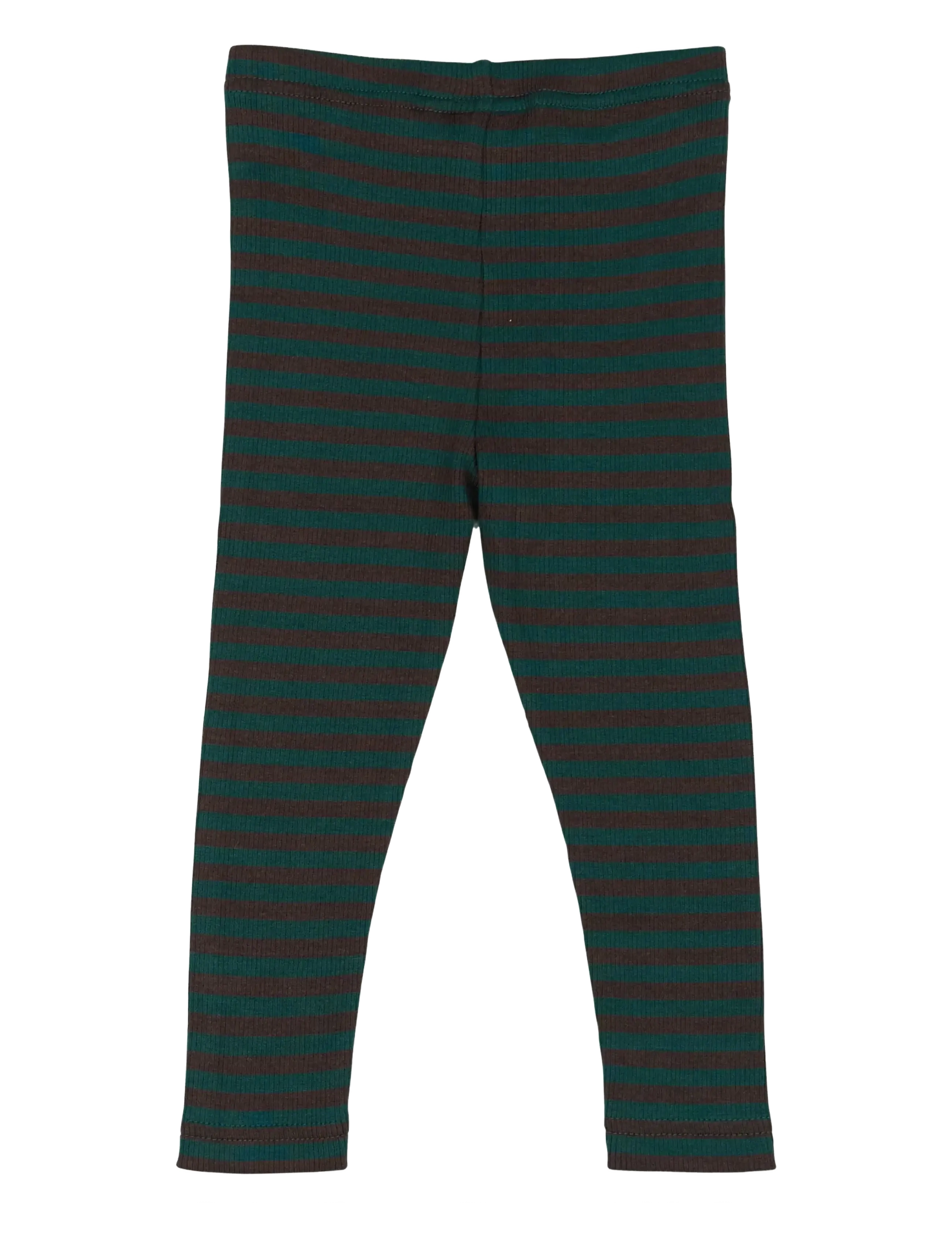 Petit Piao - Legging Modal Striped - leggings - dark sea/coffe bean - 1