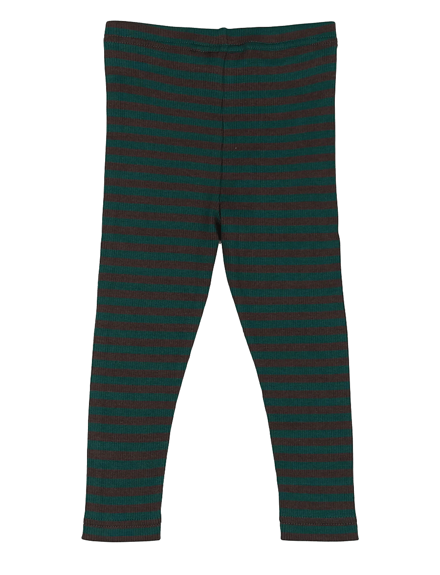 Petit Piao - Legging Modal Striped - retuusid - dark sea/coffe bean - 1