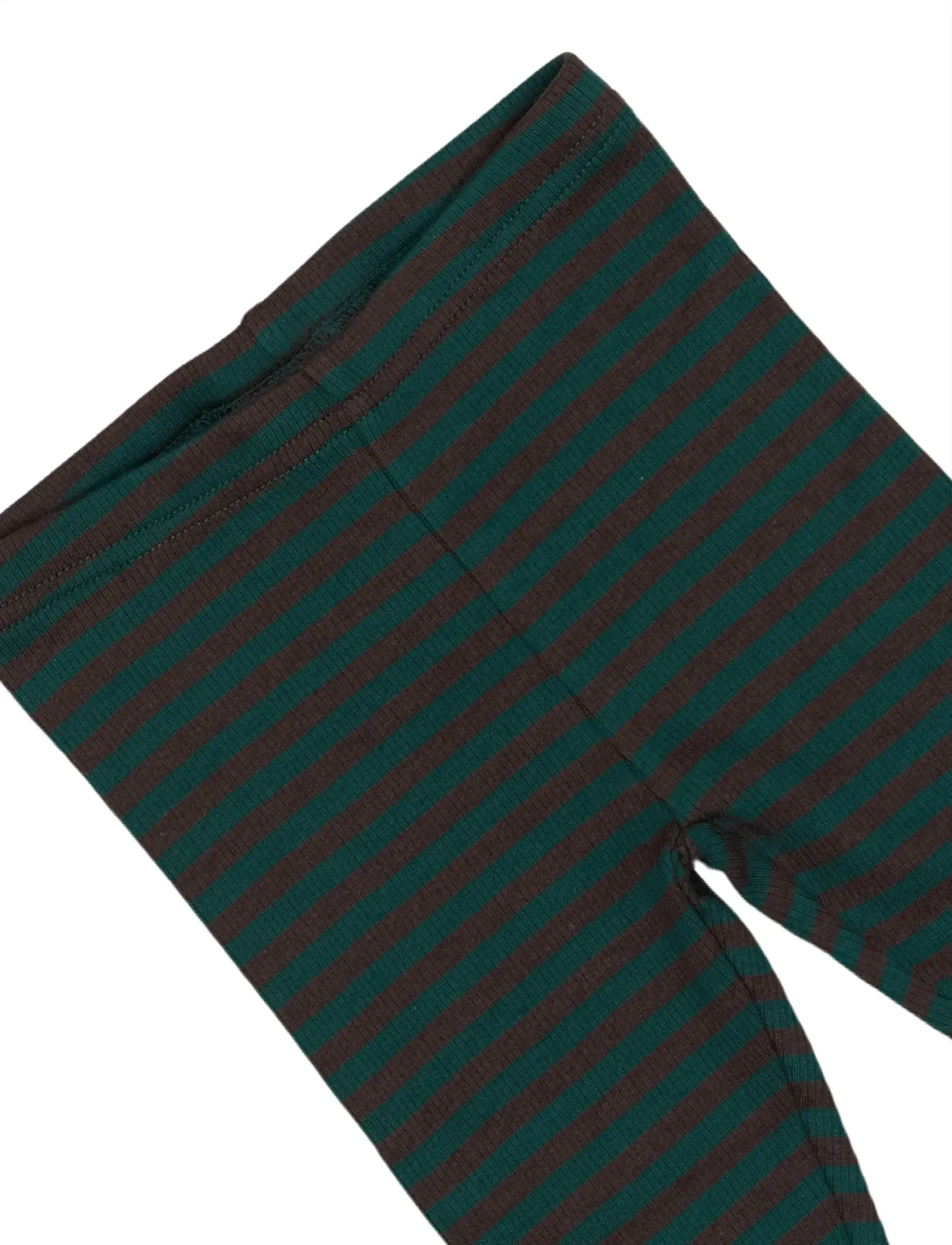 Petit Piao - Legging Modal Striped - leggings - dark sea/coffe bean - 2