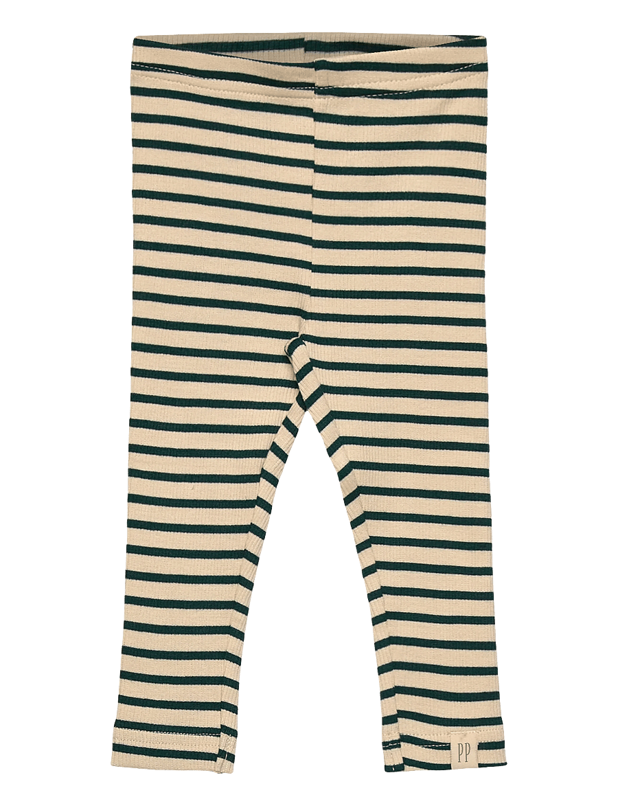 Petit Piao - Legging Modal Striped - retuusid - dark sea/off white - 0