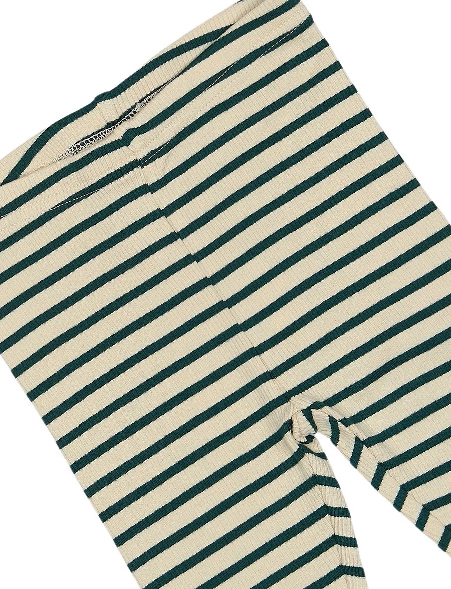 Petit Piao - Legging Modal Striped - retuusid - dark sea/off white - 2