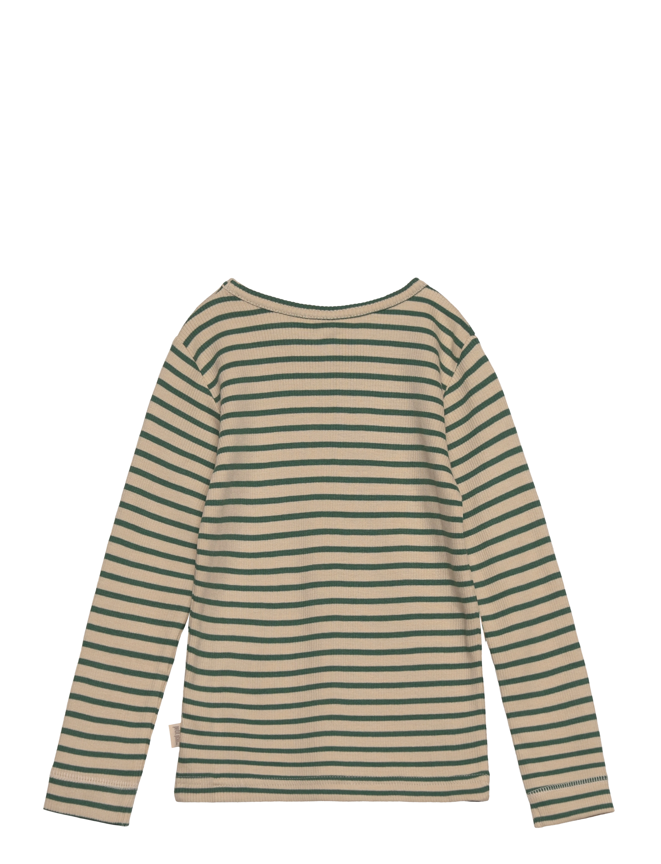 Petit Piao - T-shirt L/S Modal Striped - emerald green/dark off white - 1
