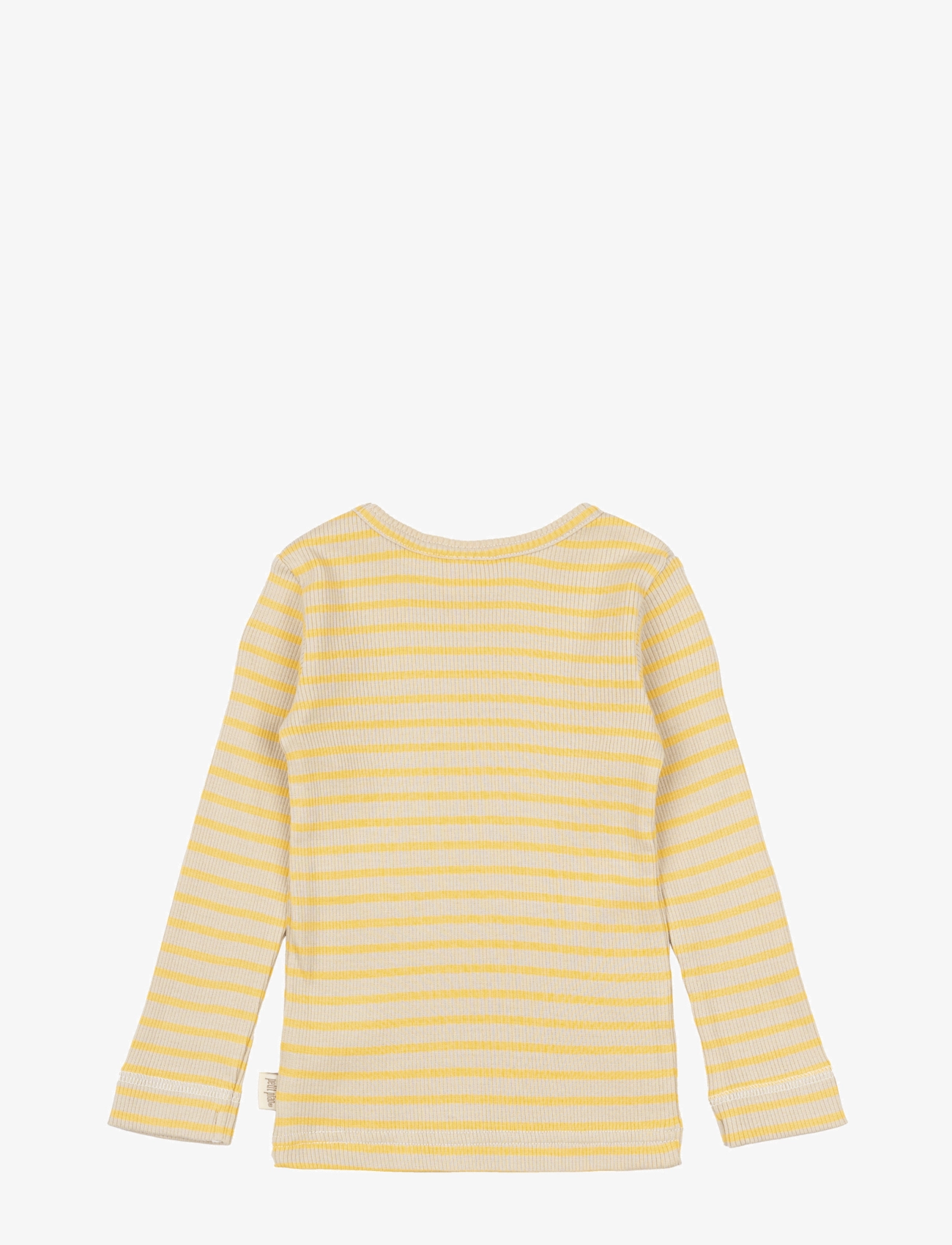Petit Piao - T-shirt L/S Modal Striped - yellow sun/dark off white - 2