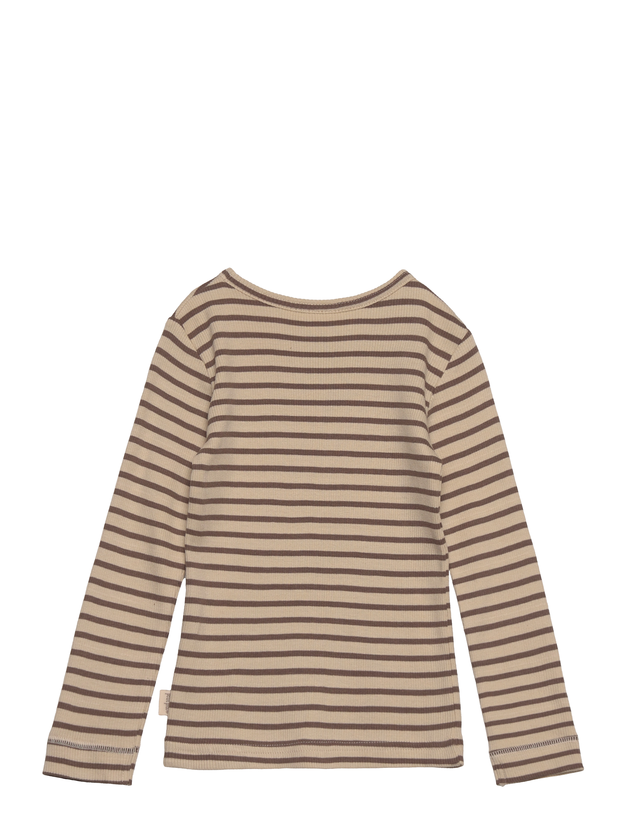 Petit Piao - T-shirt L/S Modal Striped - chocolate brown/dark off white - 1