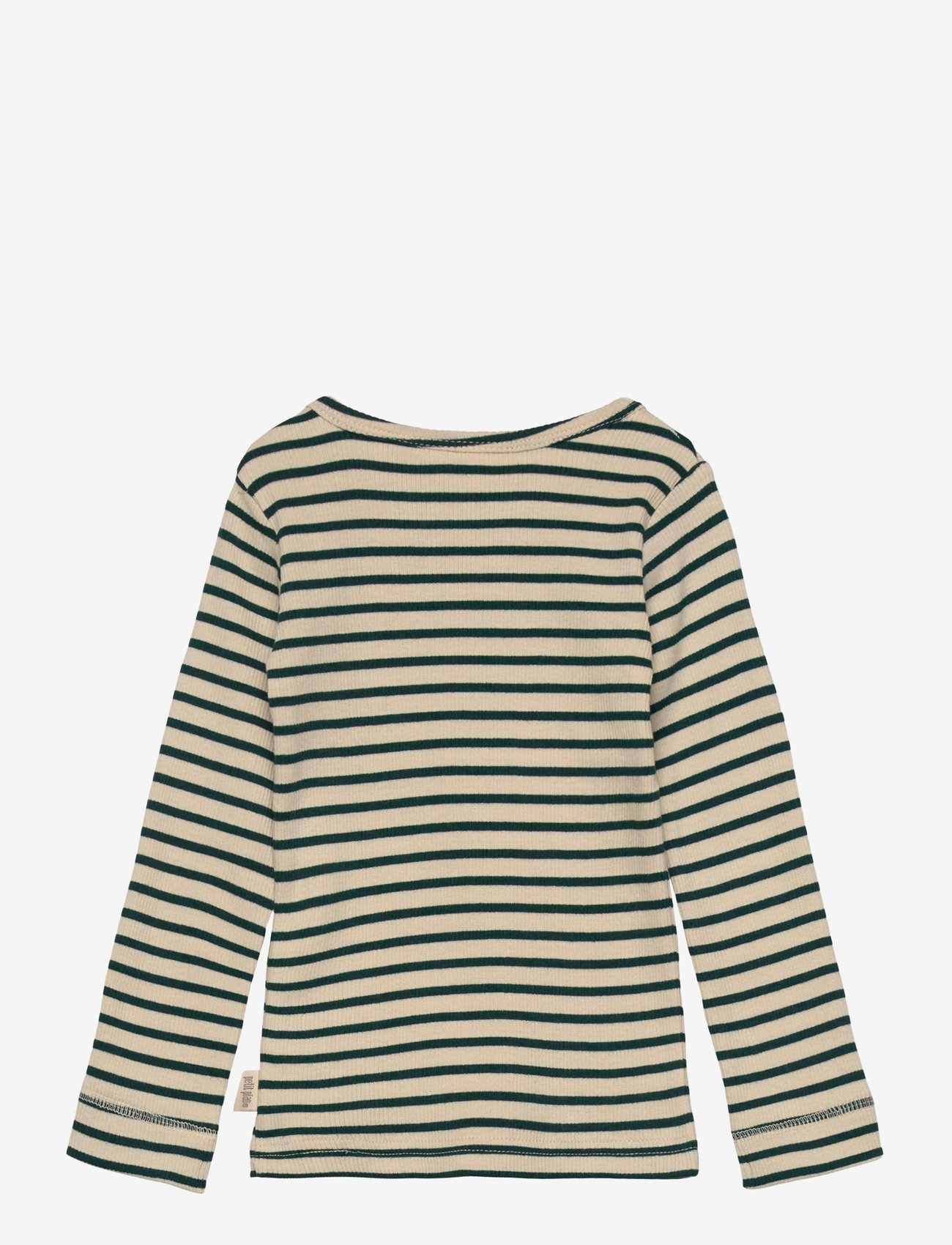 Petit Piao - T-shirt L/S Modal Striped - dark sea/off white - 1