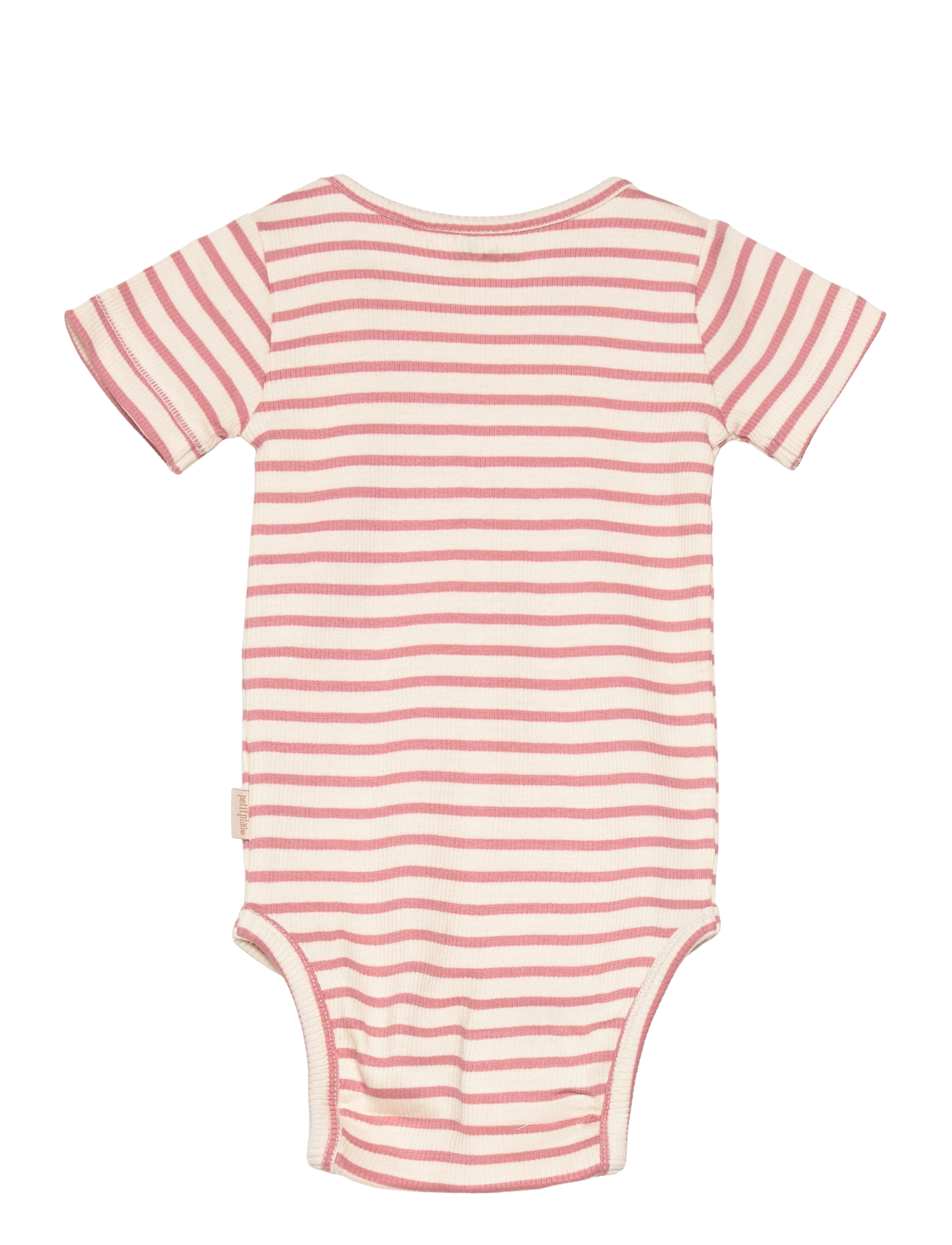 Petit Piao - Body S/S Modal Striped - sea shell pink - 1