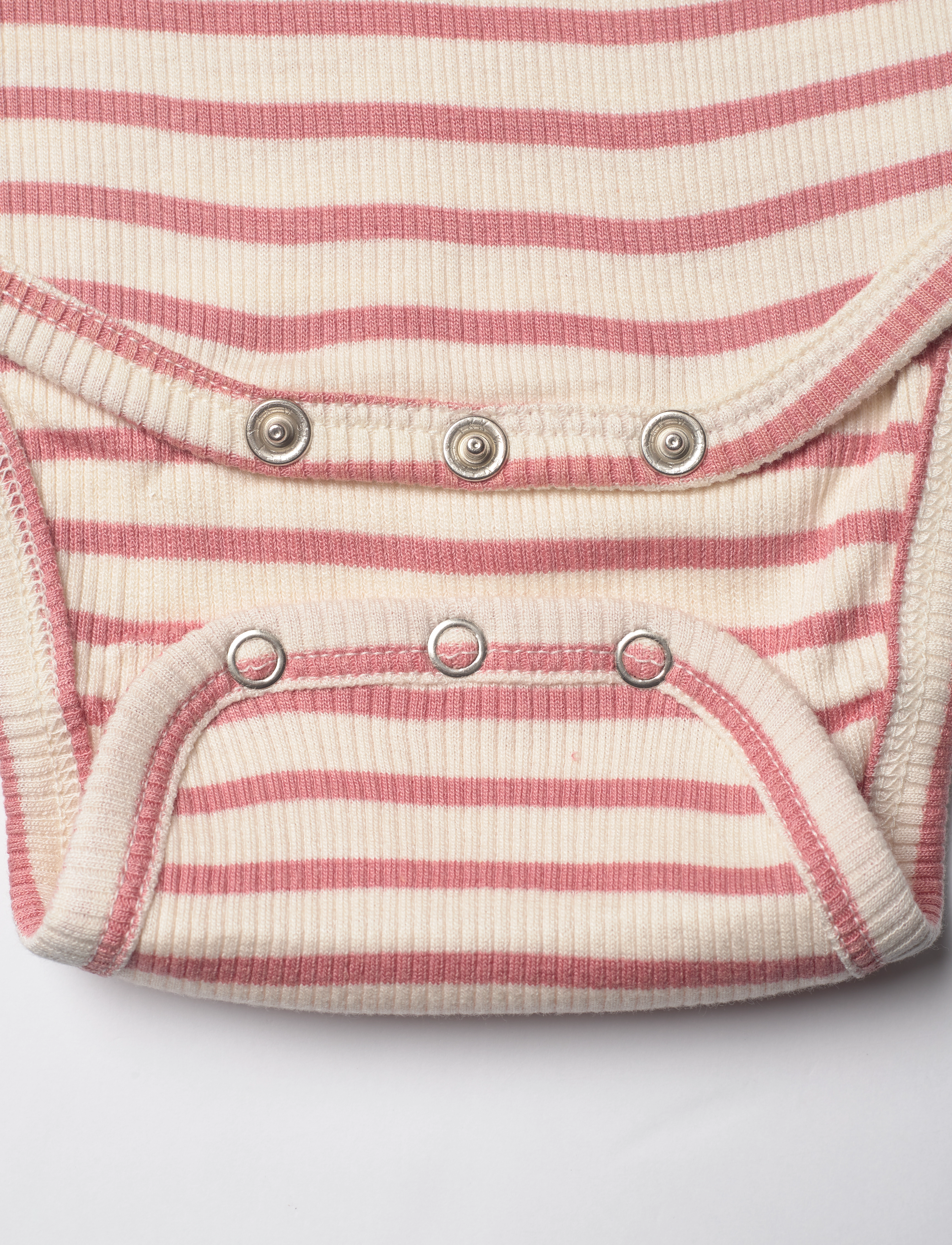 Petit Piao - Body S/S Modal Striped - sea shell pink - 3