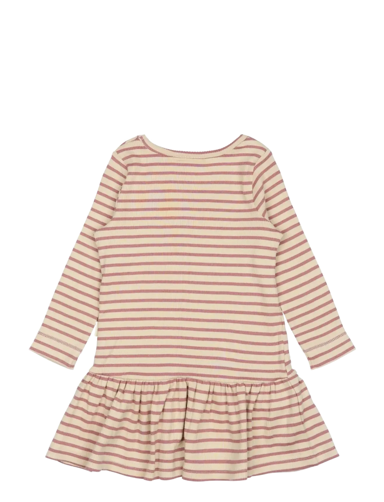 Petit Piao - Dress L/S Modal Striped - nostalgic rose/off white - 1