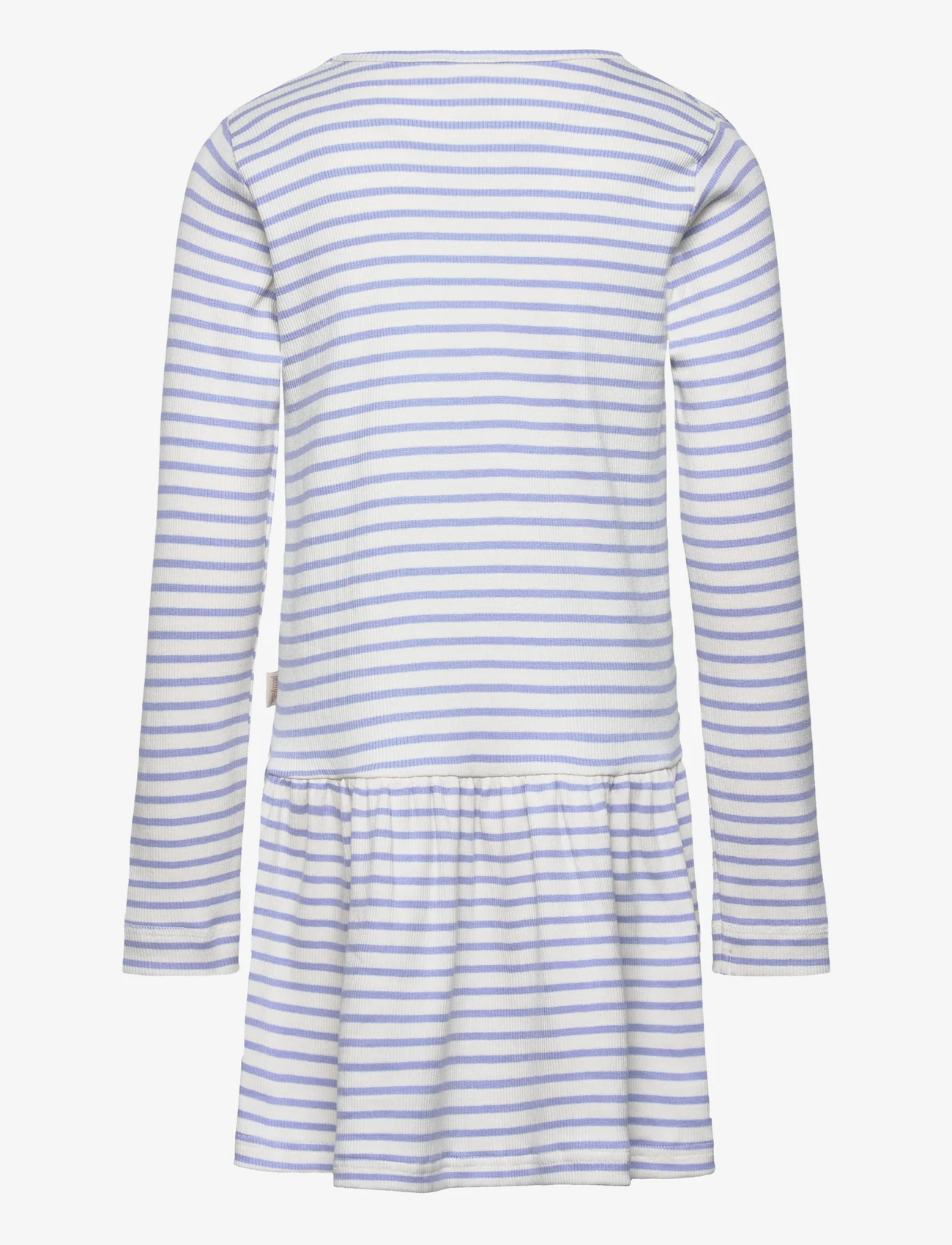 Petit Piao - Dress L/S Modal Striped - langærmede babykjoler - spring blue - 1