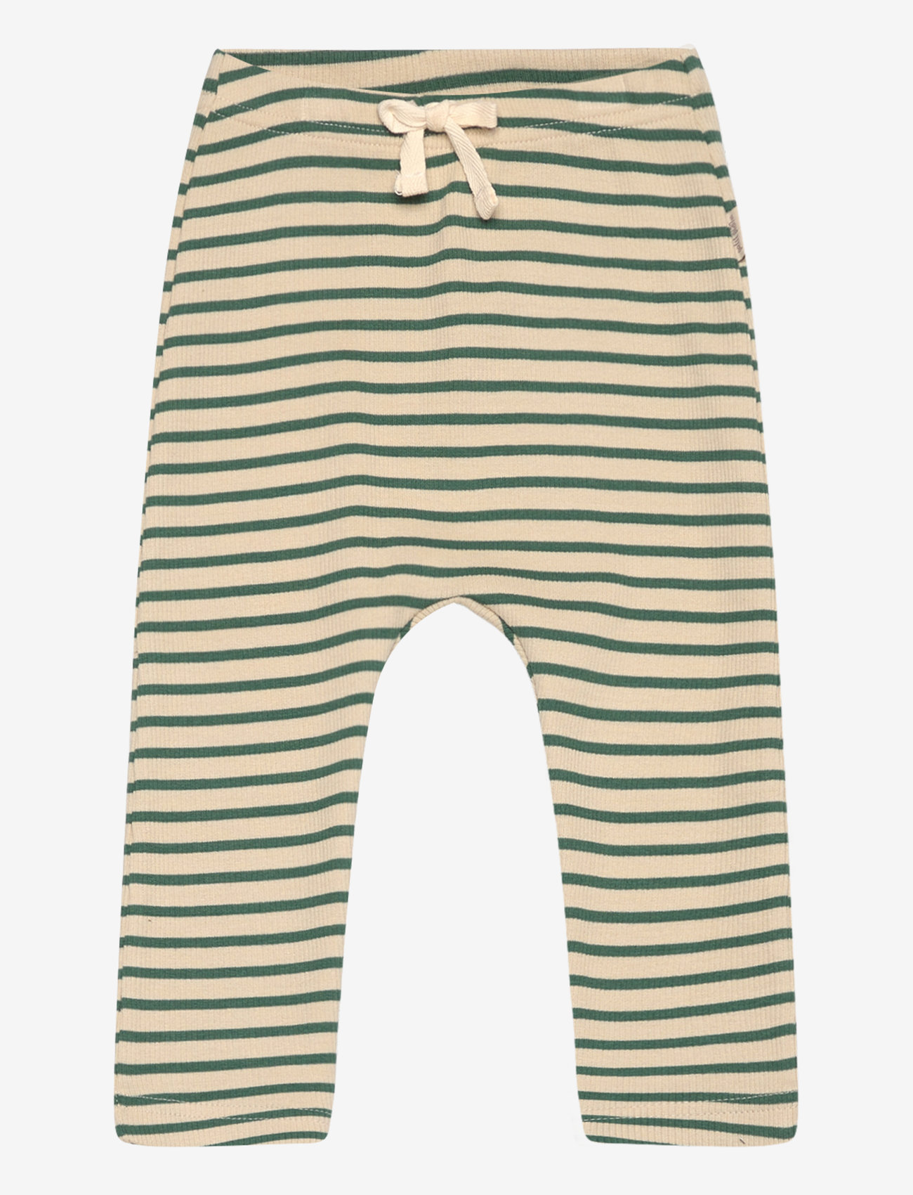 Petit Piao - Pants Modal Striped - emerald green/dark off white - 0