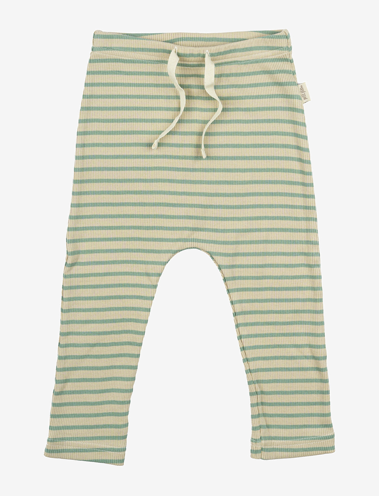 Petit Piao - Pants Modal Striped - leggings - granite green/dark off white - 0
