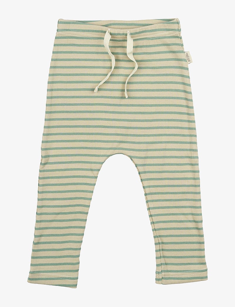 Petit Piao - Pants Modal Striped - granite green/dark off white - 0