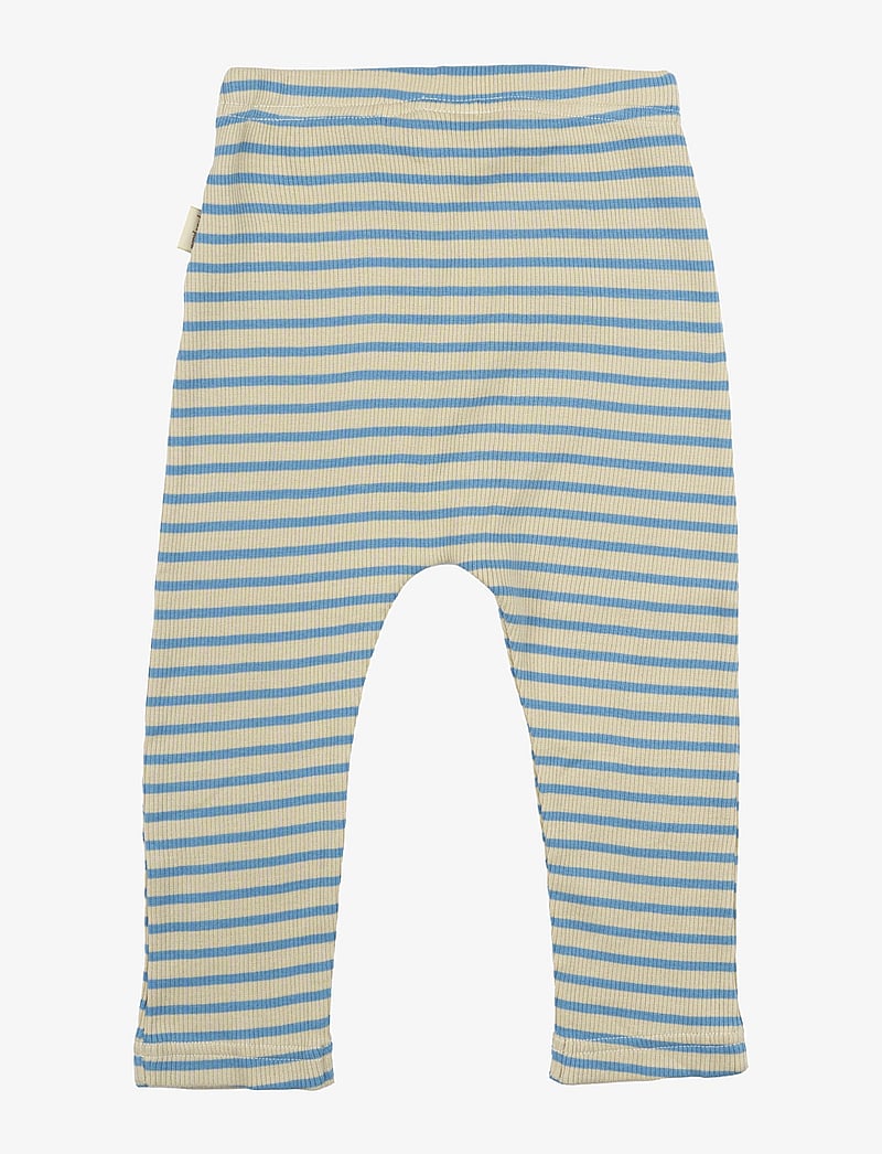 Petit Piao - Pants Modal Striped - retuusid - allure blue/dark off white - 1