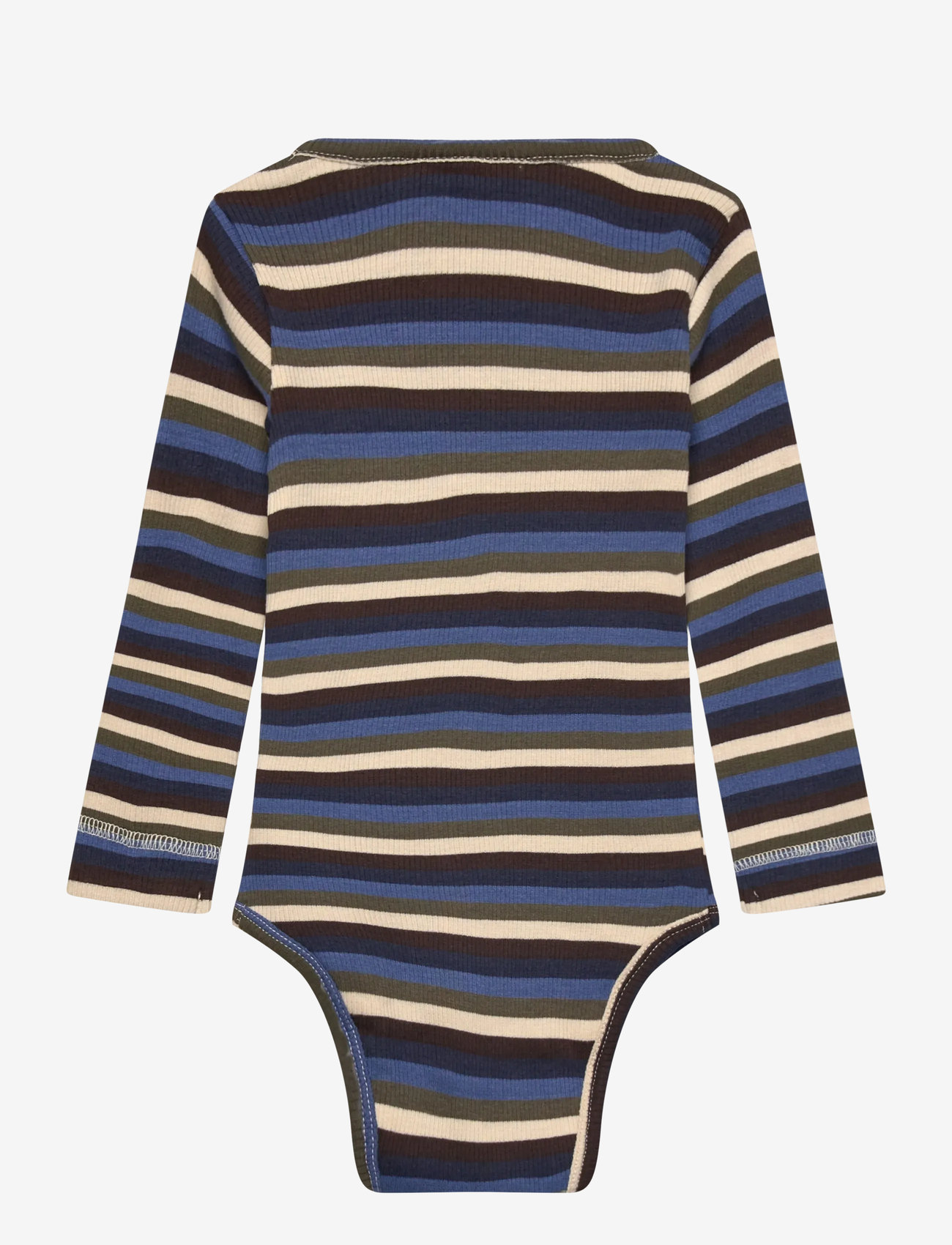 Petit Piao - Body L/S Modal Multi Striped - langärmelige bodys - true navy multistripe - 1